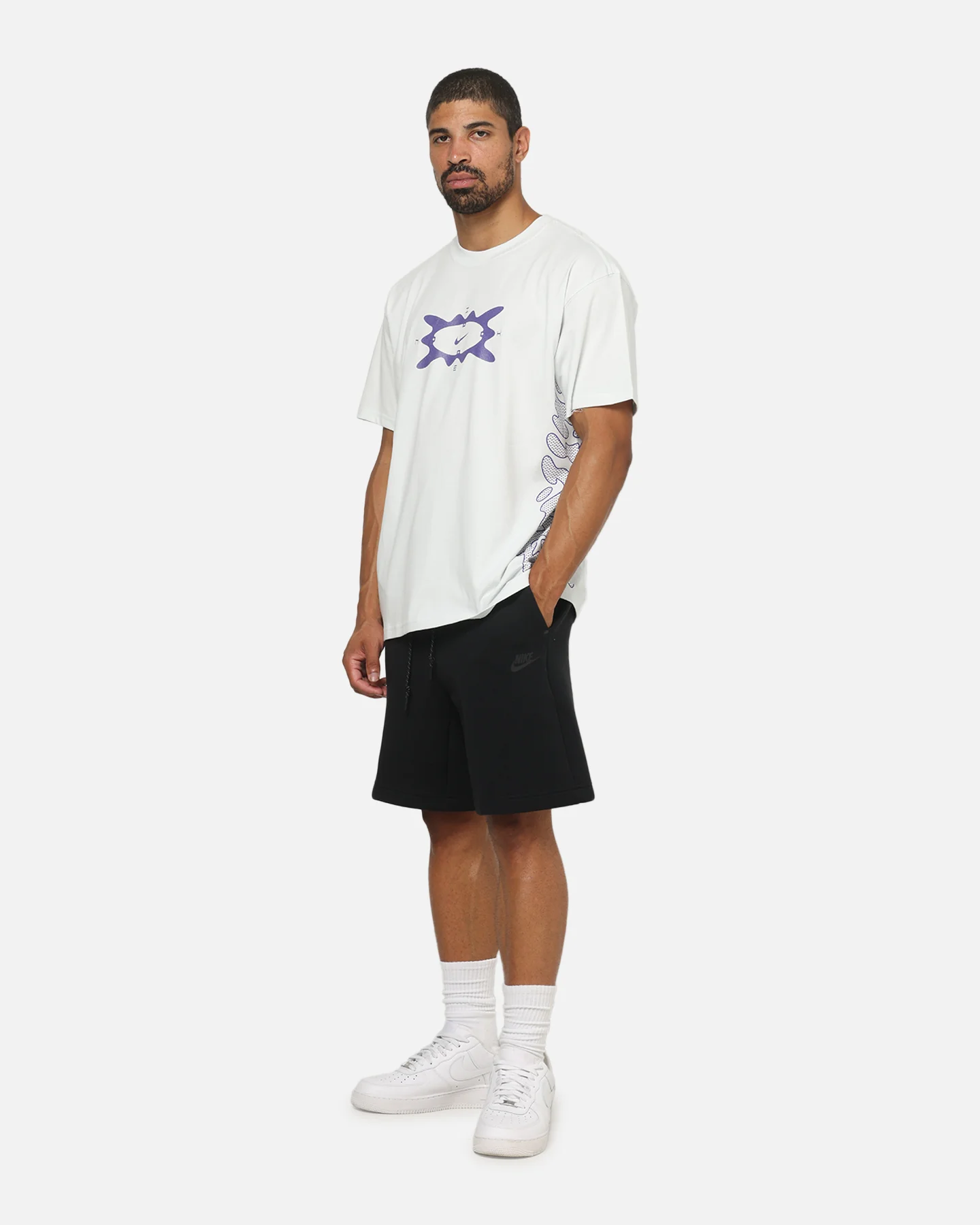 Nike Sportswear Reflective Cycle T-Shirt White - Image 3