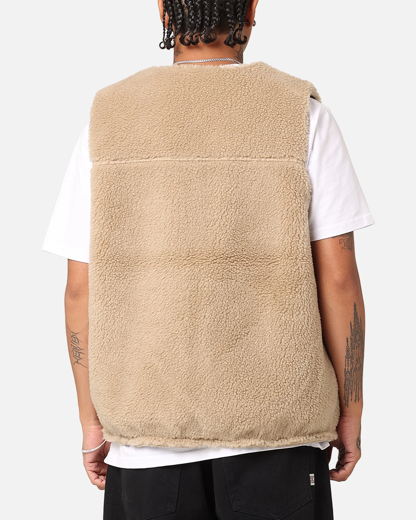 Nike Sportswear Sherpa Reversible Vest Khaki/Black - Image 5