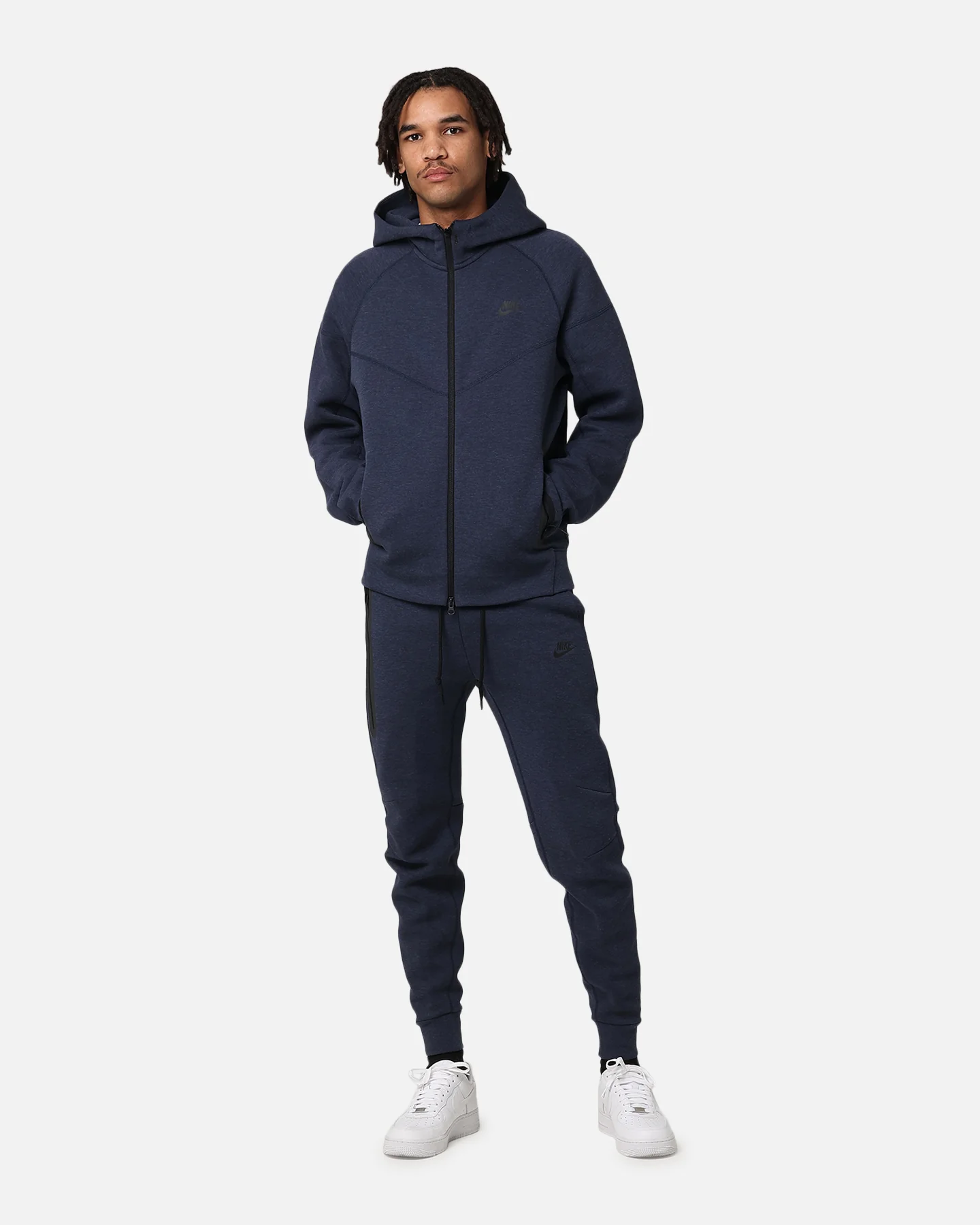 Nike Sportswear Tech Fleece Full-Zip Windrunner Hoodie Obsidian Heather Black - Image 2