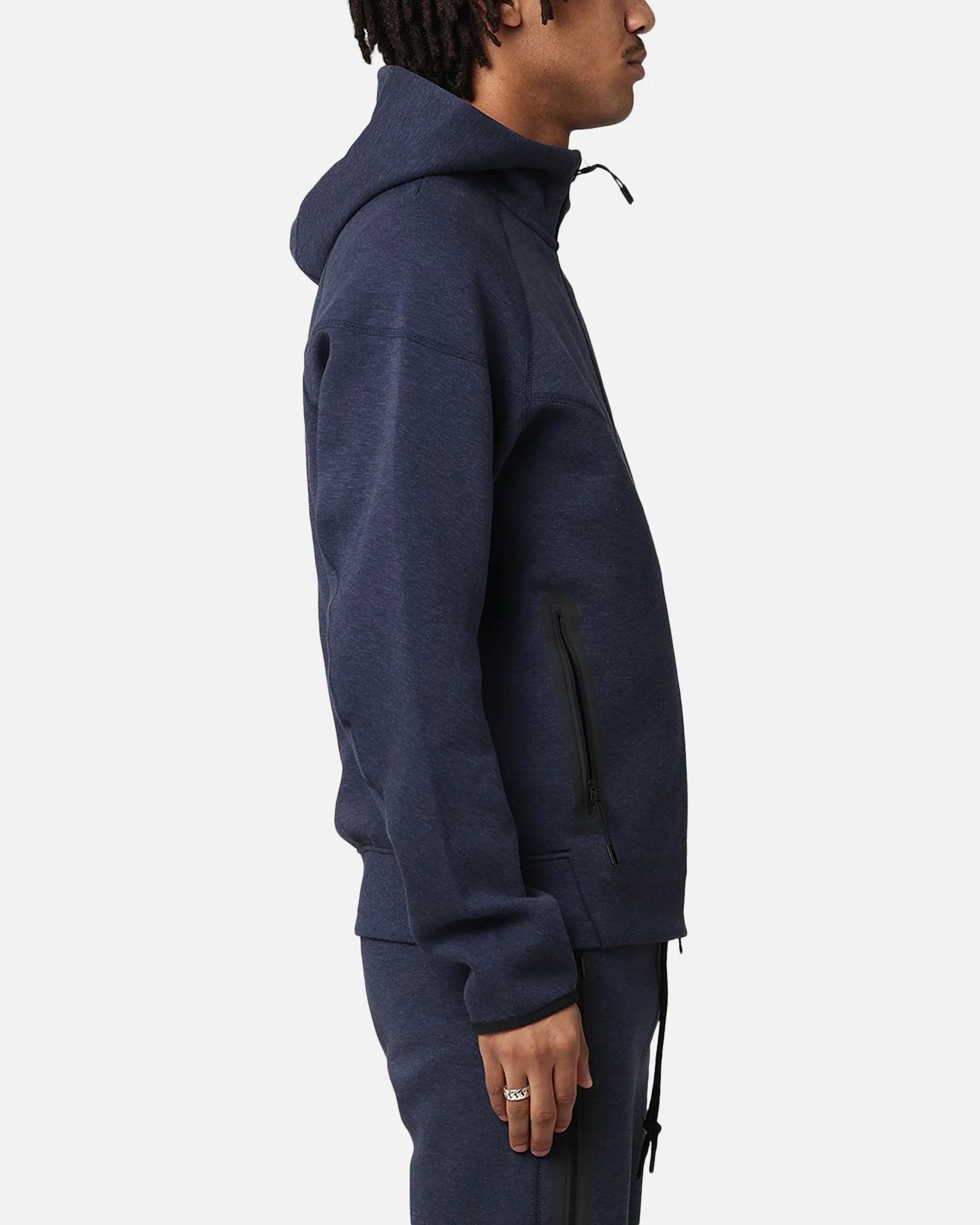 Nike Sportswear Tech Fleece Full-Zip Windrunner Hoodie Obsidian Heather Black - Image 4