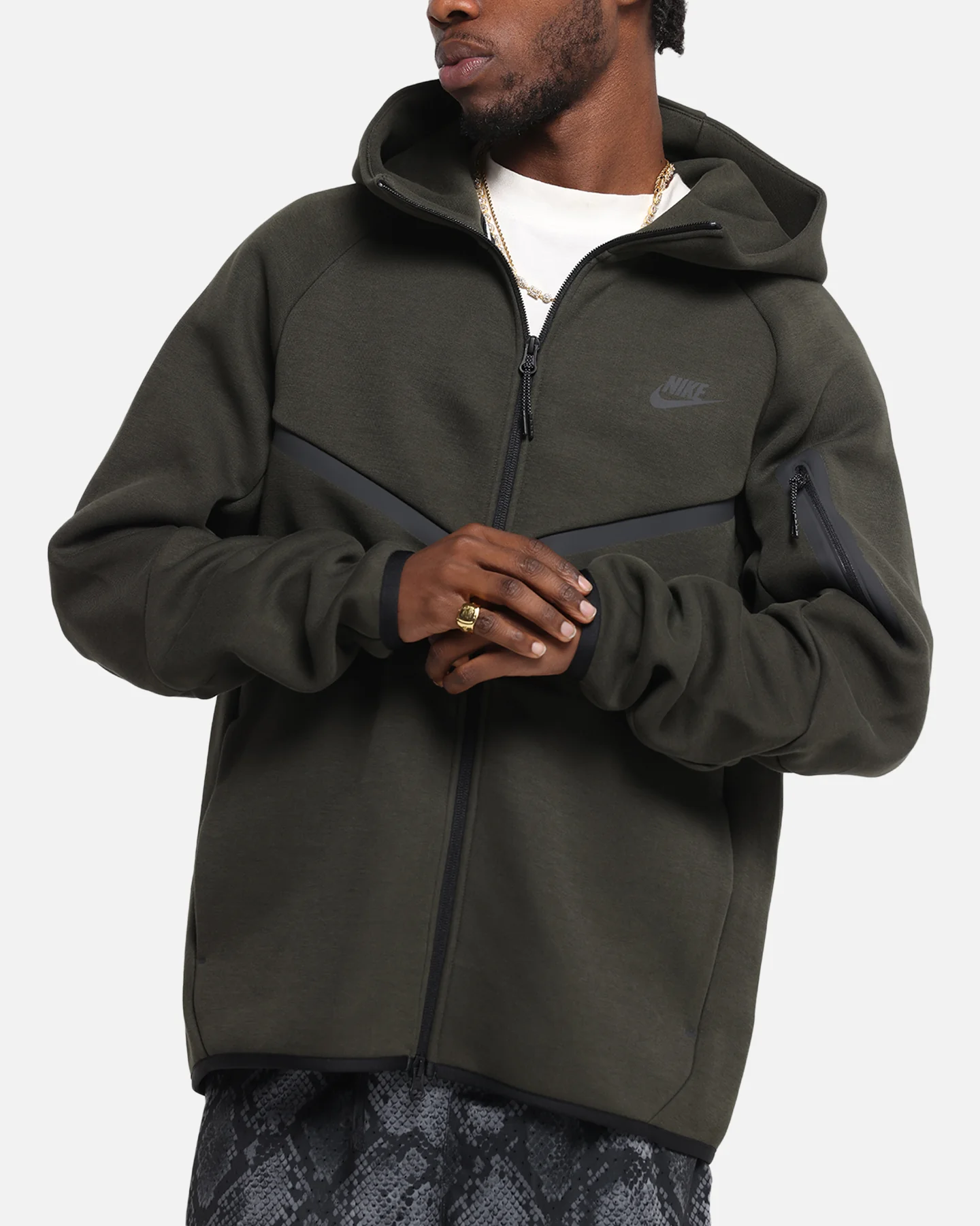 Nike Sportswear Tech Fleece Windrunner Full-Zip Hoodie Jacket Black - Image 6