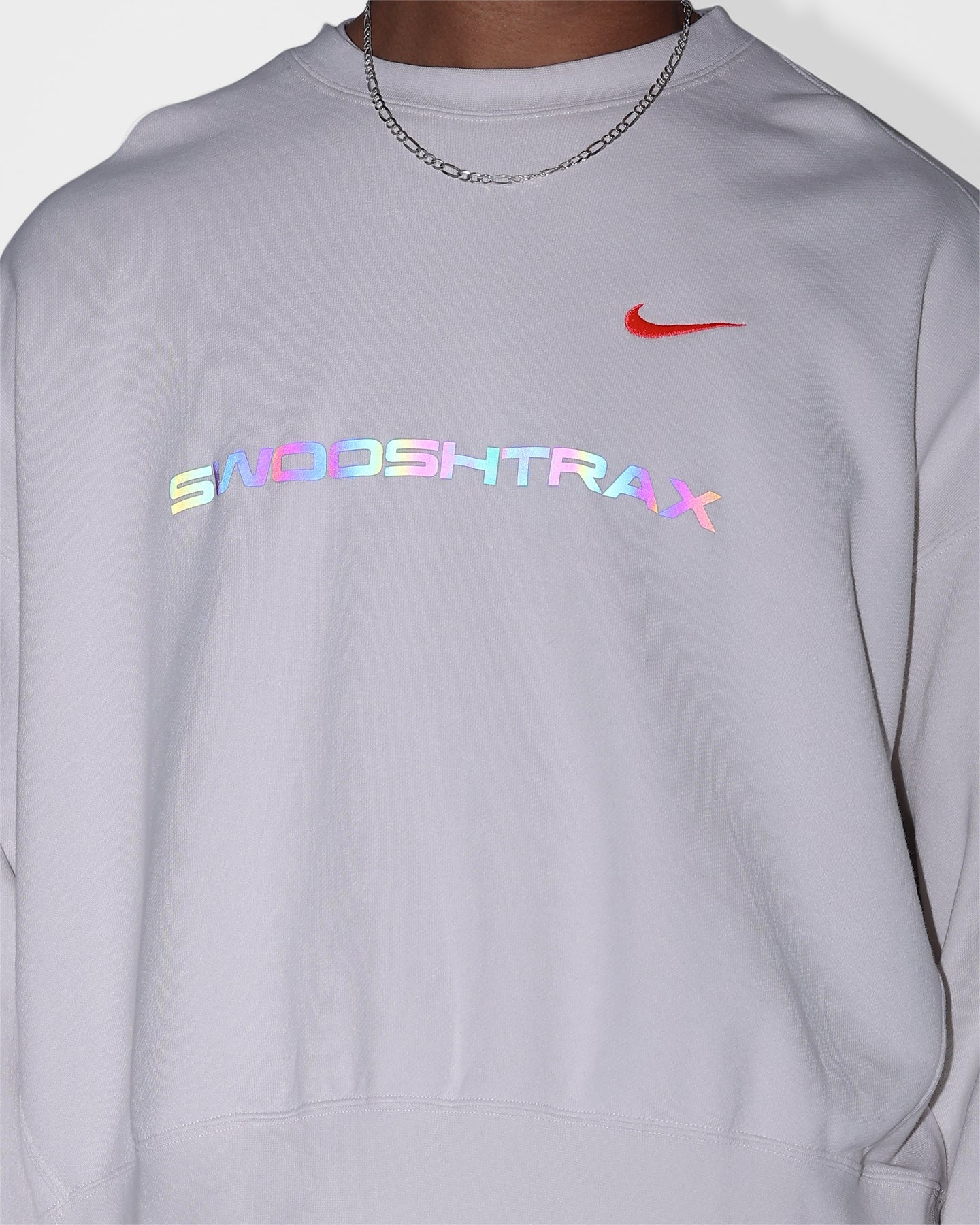 Nike Sportswear Trend Fleece Crewneck Phantom/Black/Bright Crimson - Image 2