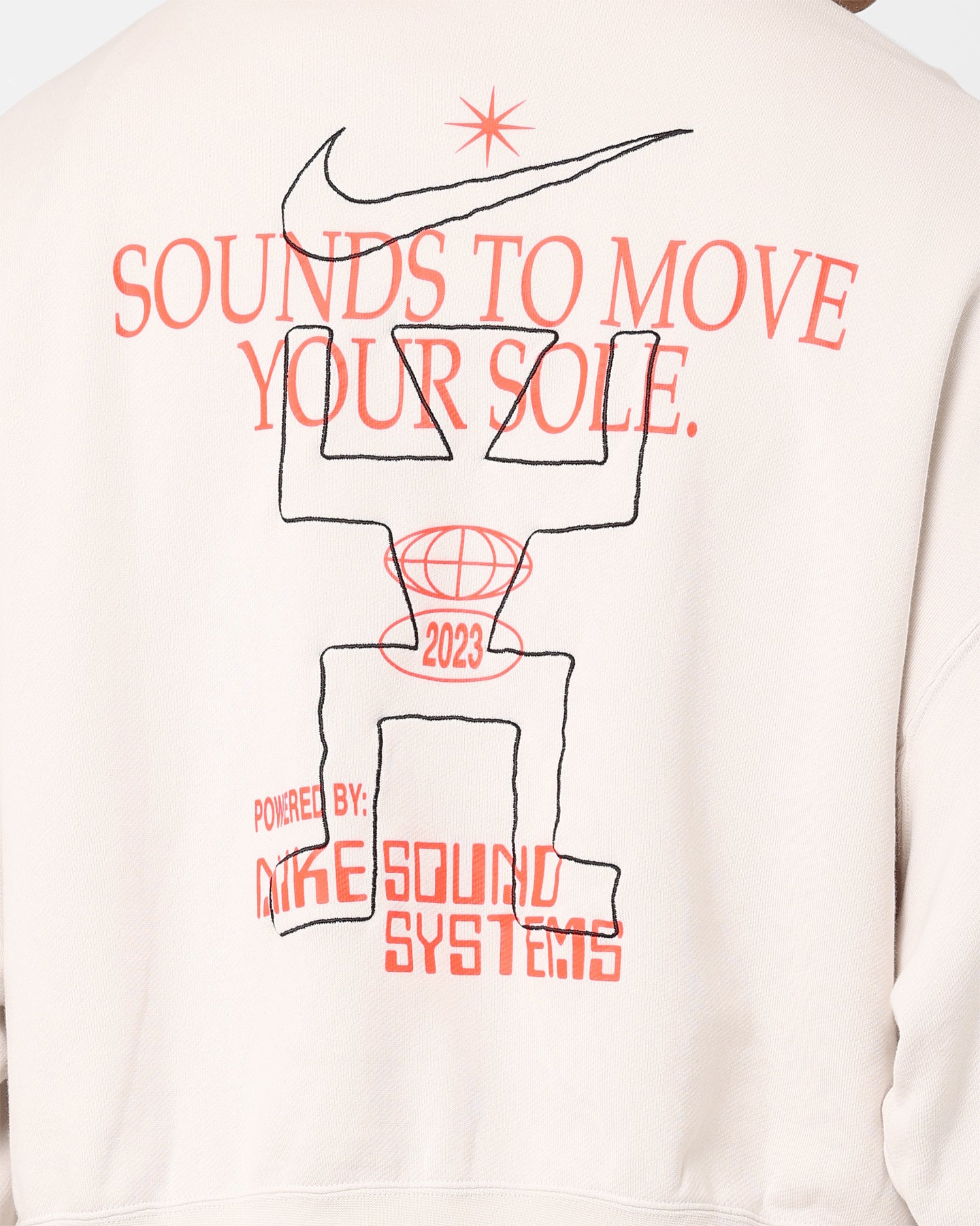 Nike Sportswear Trend Fleece Crewneck Phantom/Black/Bright Crimson - Image 6