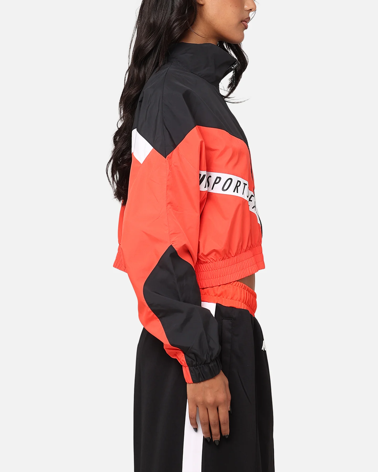 Nike Women's Sportswear Woven Street Jacket Light Crimson/Black/White - Image 4
