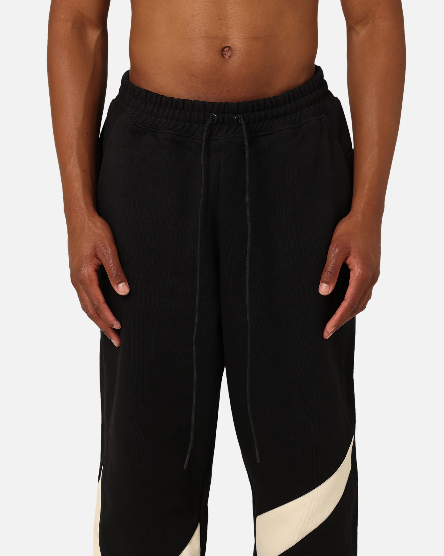 Nike Swoosh Fleece Track Pants Black/Coconut Milk - Image 7