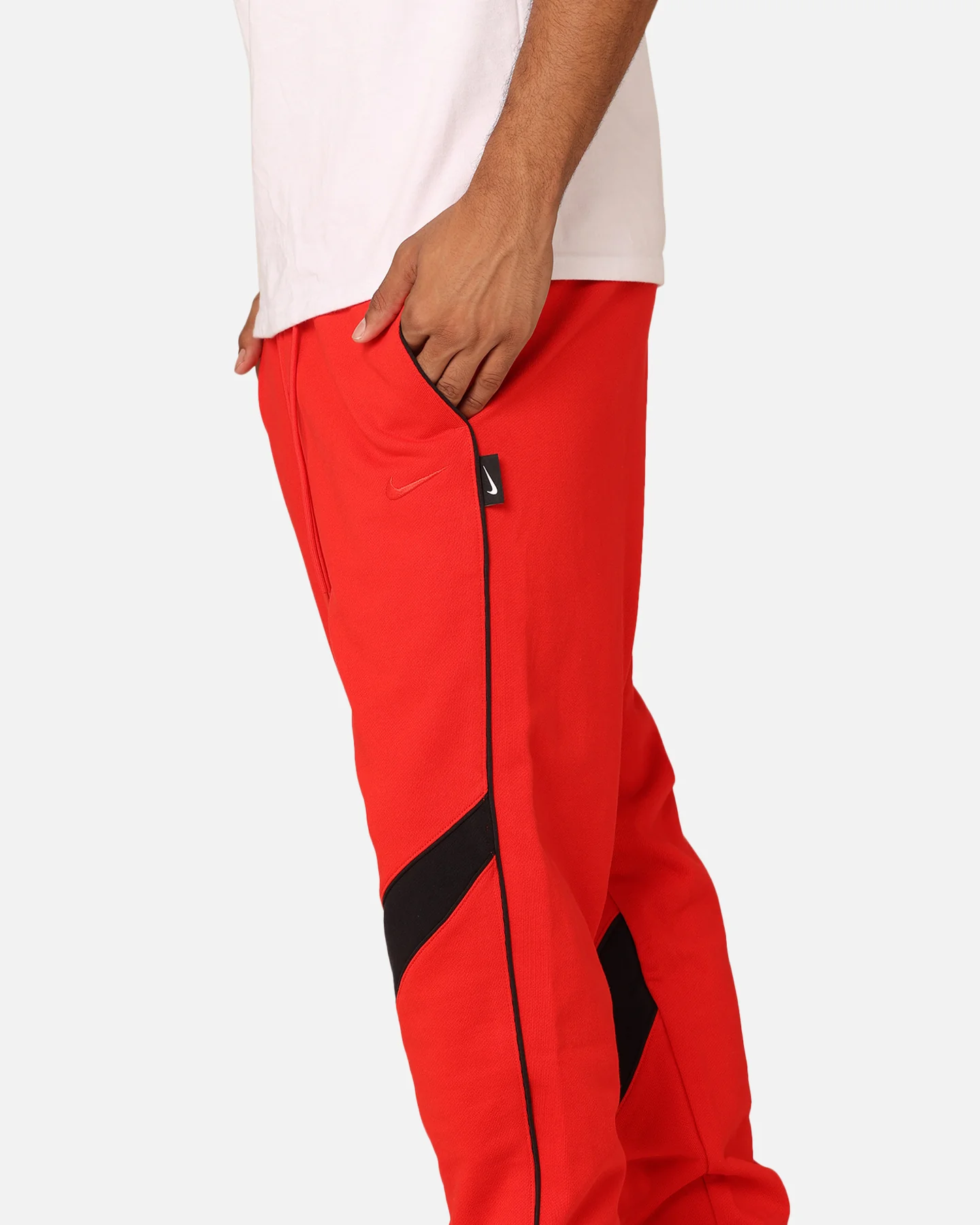 Nike Swoosh Fleece Track Pants University Red/Black - Image 4