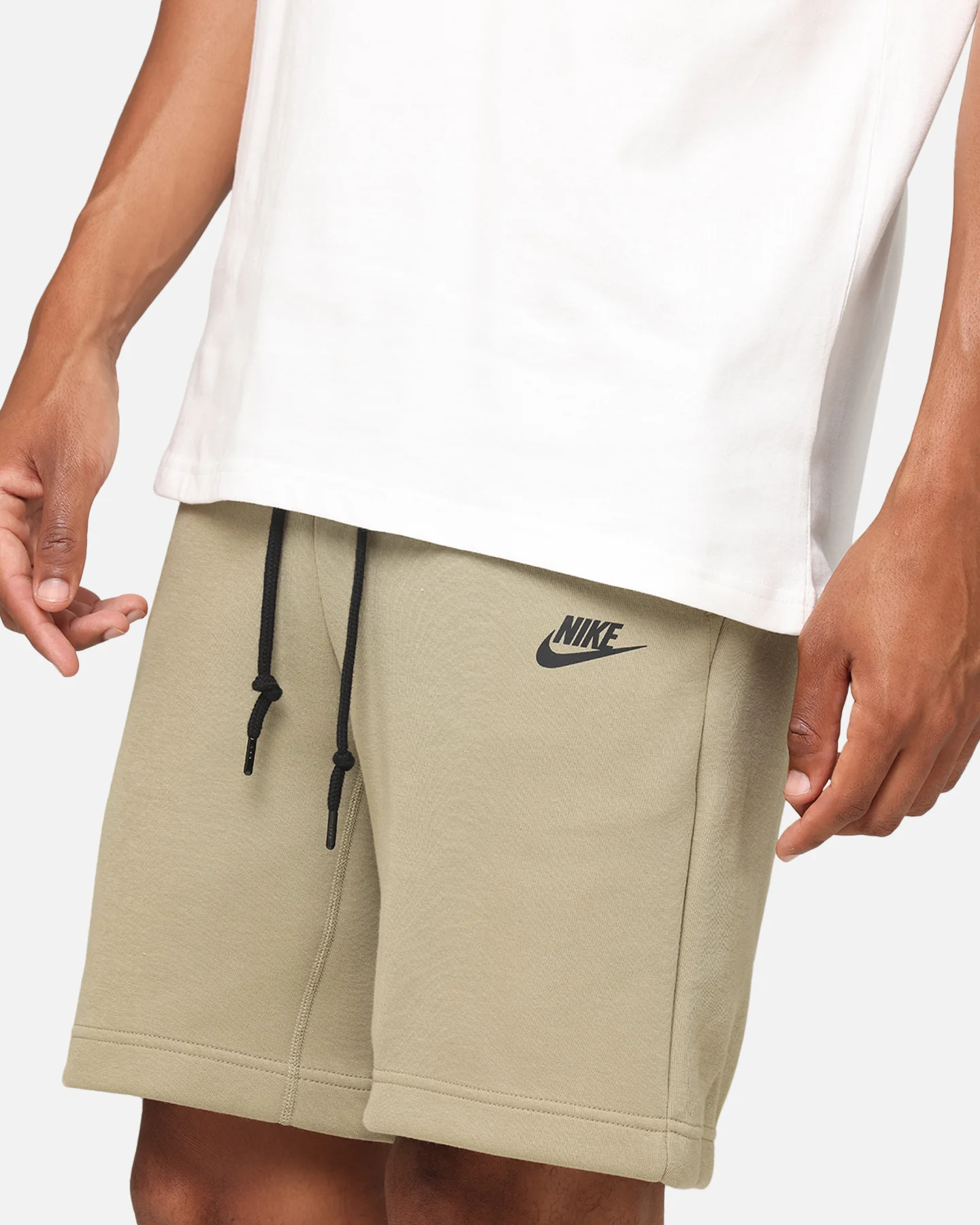 Nike Tech Fleece Shorts Neutral Olive - Image 3