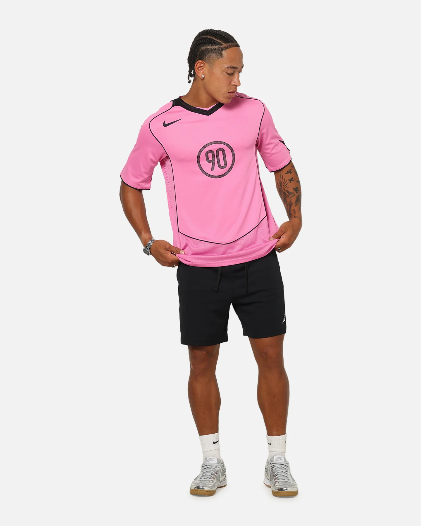 Nike Total 90 Soccer T-Shirt Playful Pink/Black - Image 2