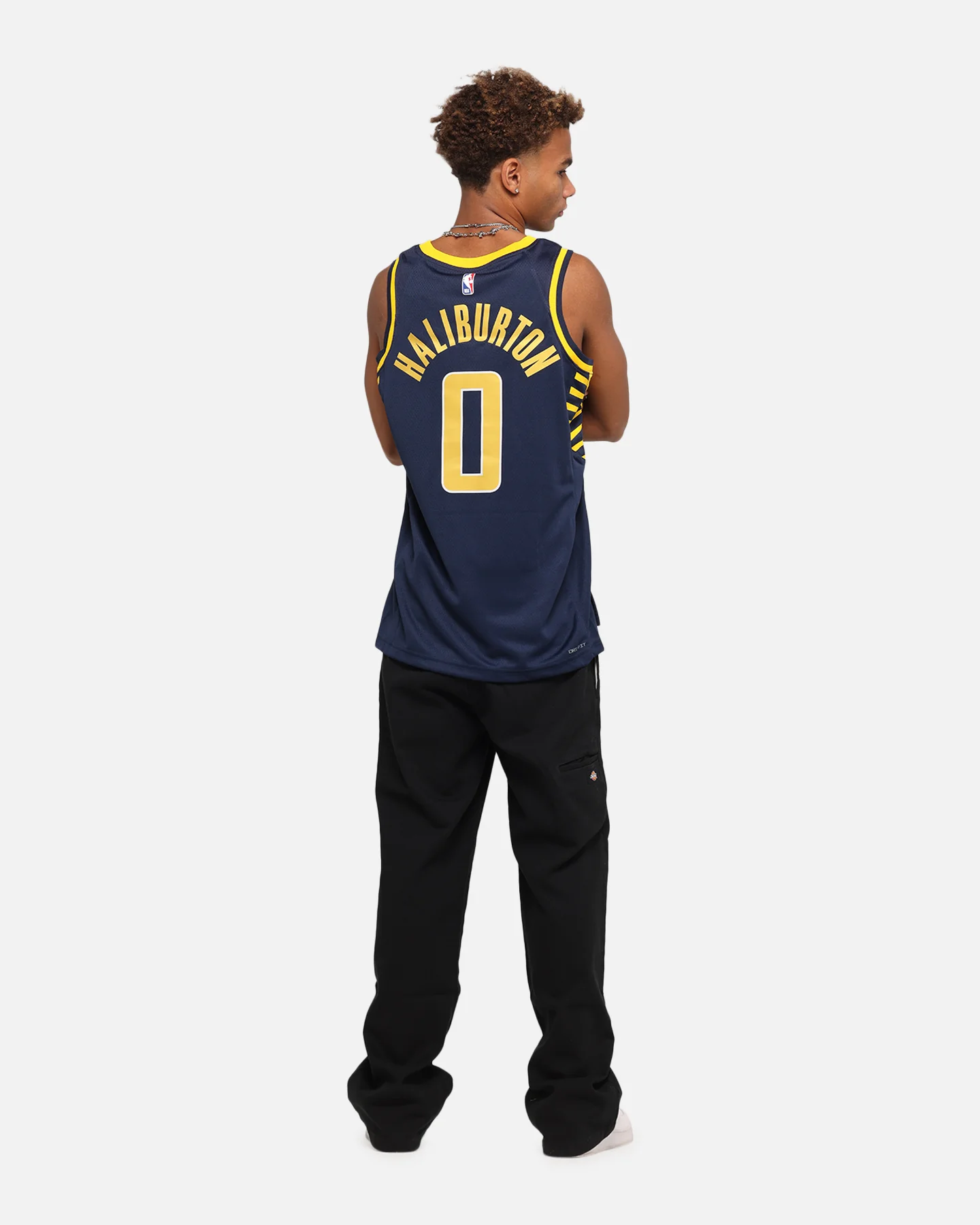 Nike Tyrese Haliburton Indiana Pacers #0 Icon Edition 2022/23 Nike Dri-Fit NBA Swingman Jersey College Navy - Image 4