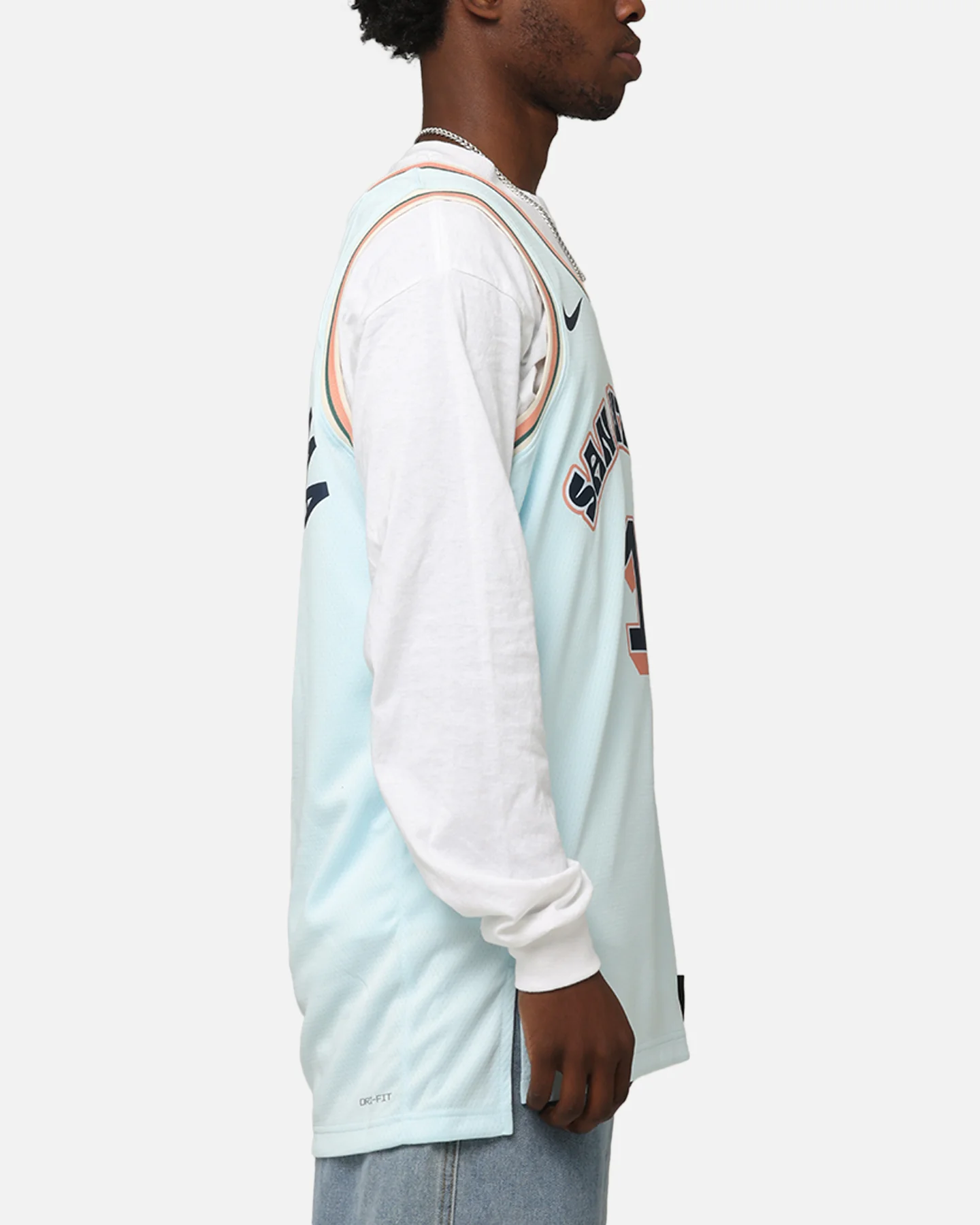 Nike Victor Wembanyama San Antonio Spurs #1 City Edition 2024/25 Nike Dri-Fit NBA Swingman Jersey Blue - Image 5