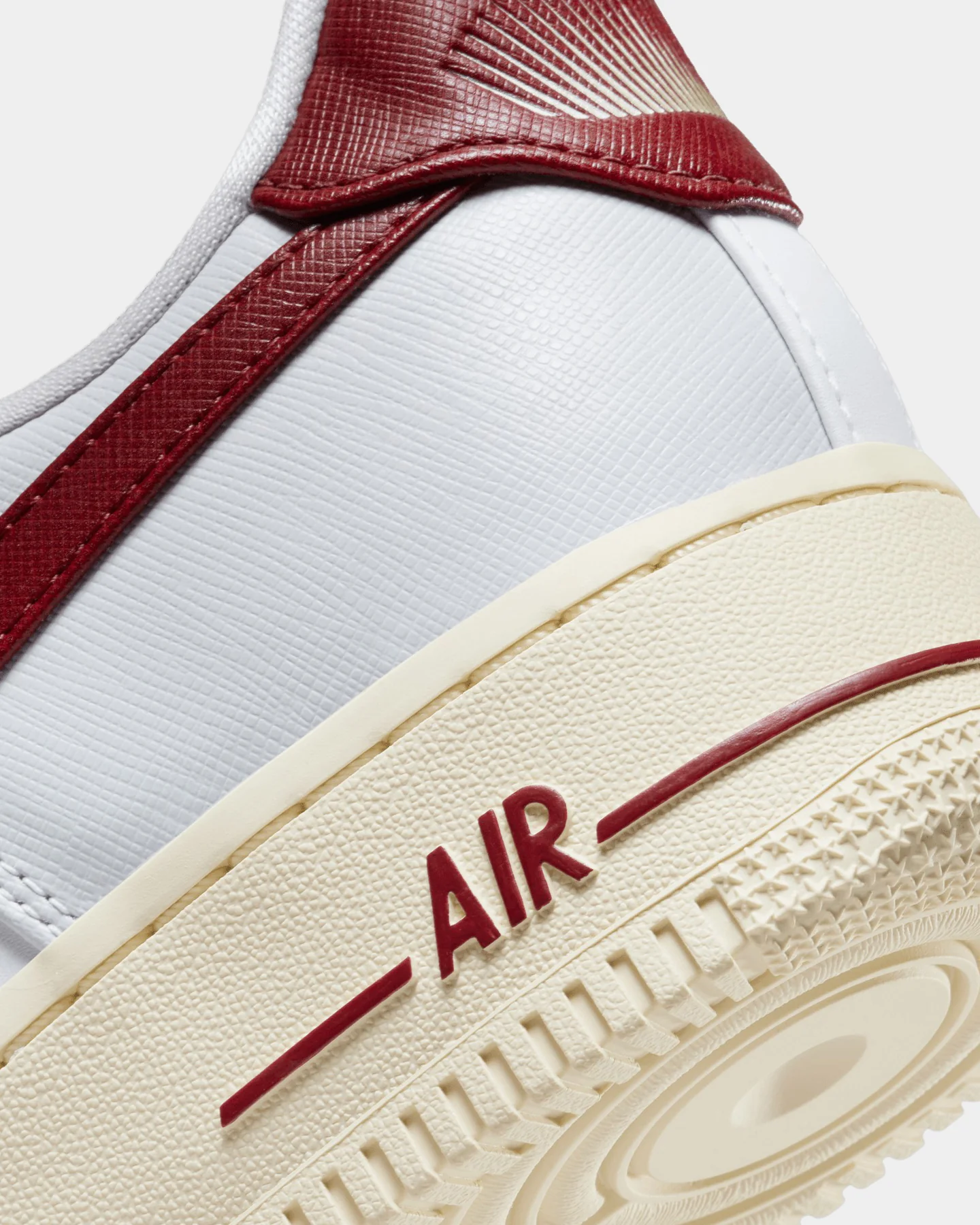 Nike Women's Air Force 1 '07 SE "Swoosh Pocket" Photon Dust/Team Red - Image 8