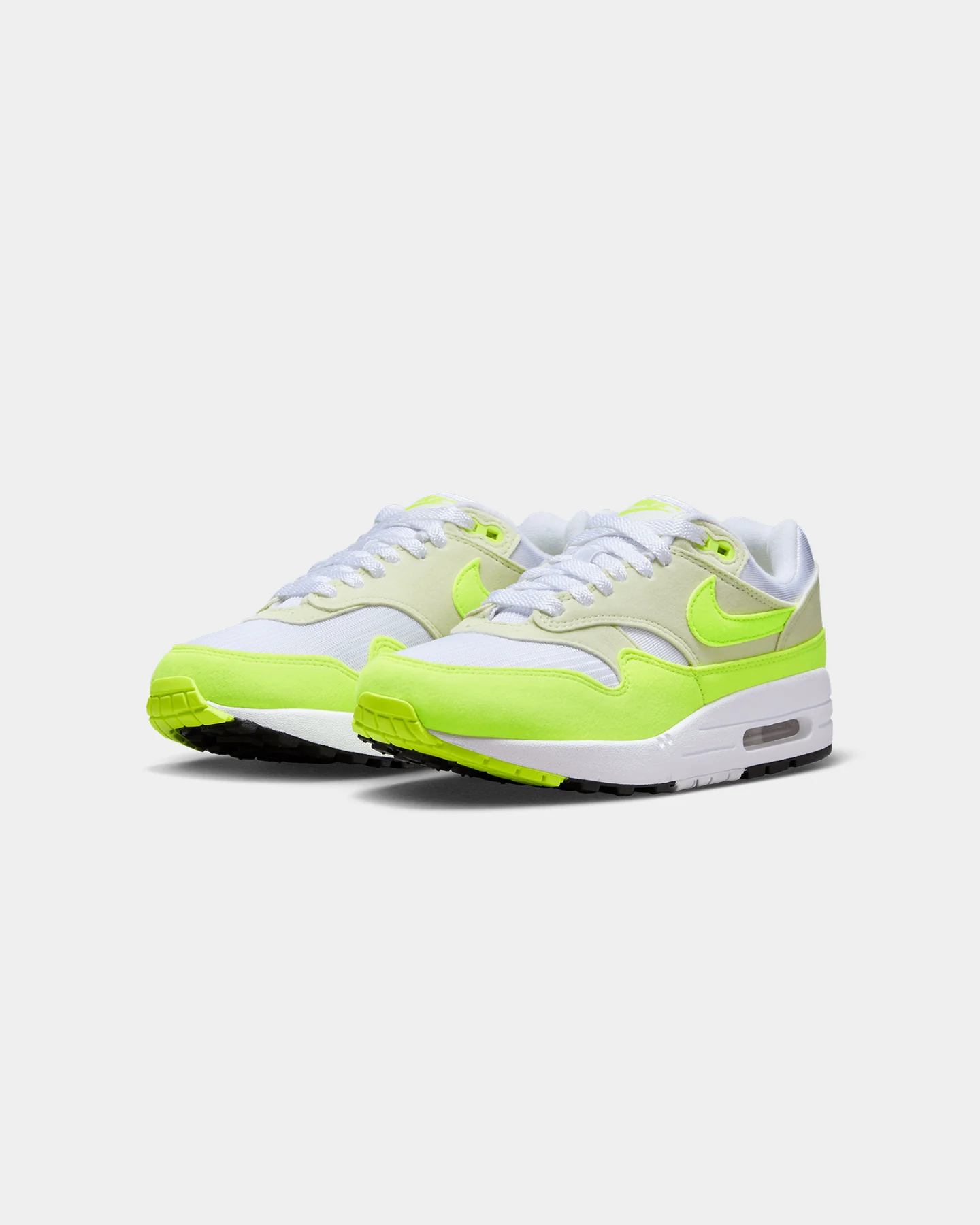 Nike Women's Air Max 1 '87 "Volt Suede" White/Volt-Sea - Image 2