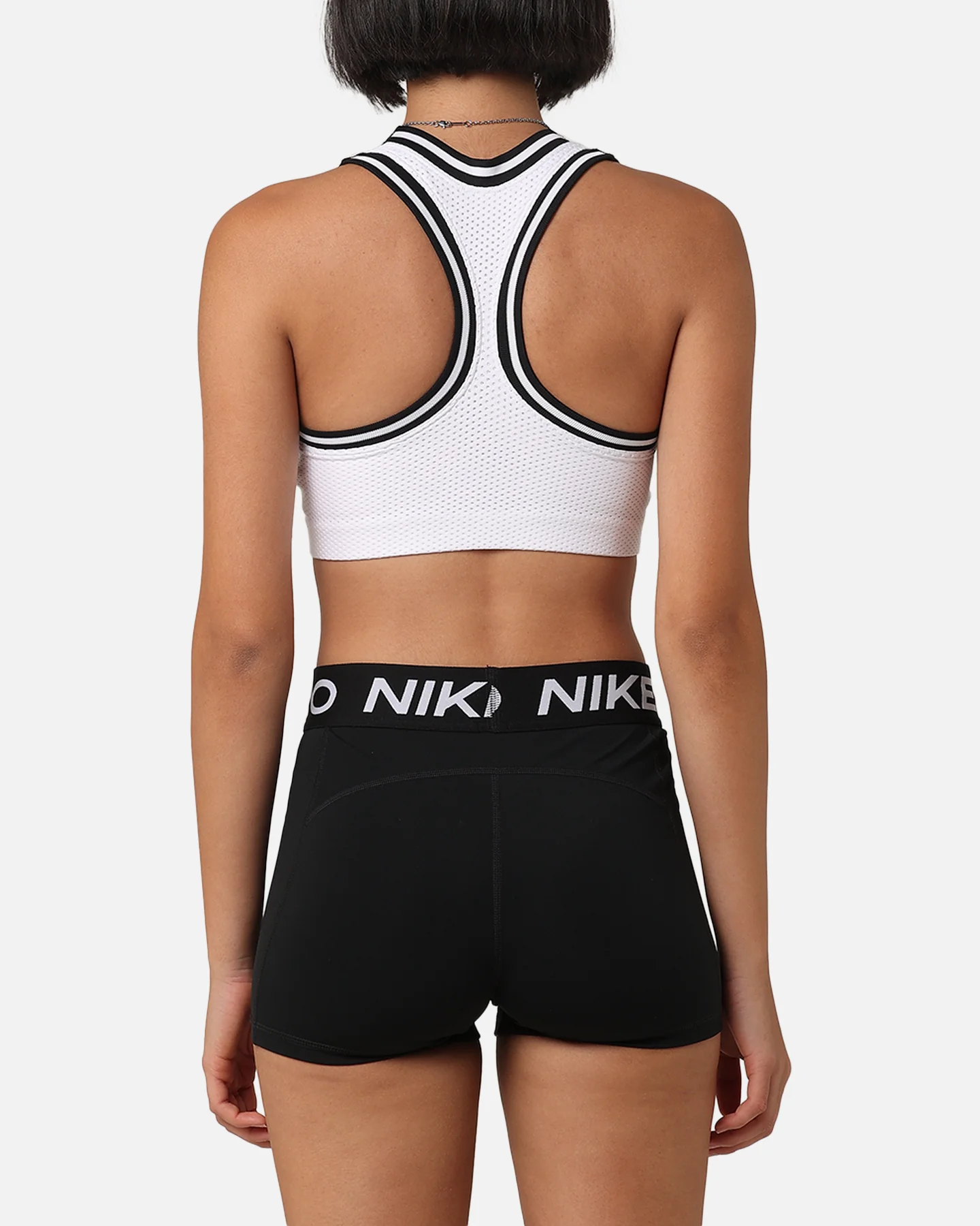 Nike Women's Jersey Sports Bra White/Black - Image 3