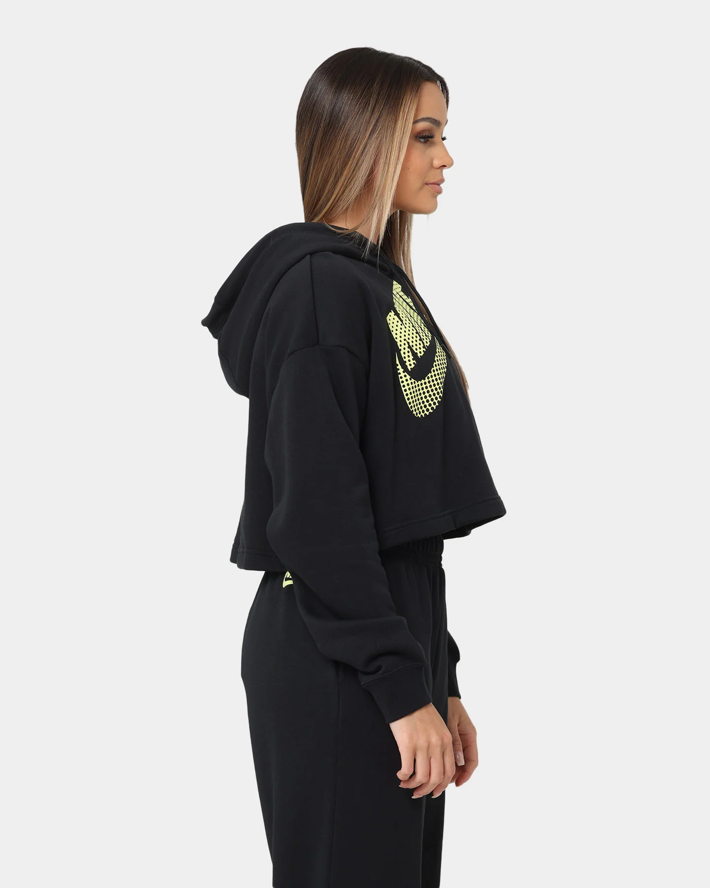 Nike Women's Nike Sportswear Cropped Fleece Dance Hoodie Black - Image 5