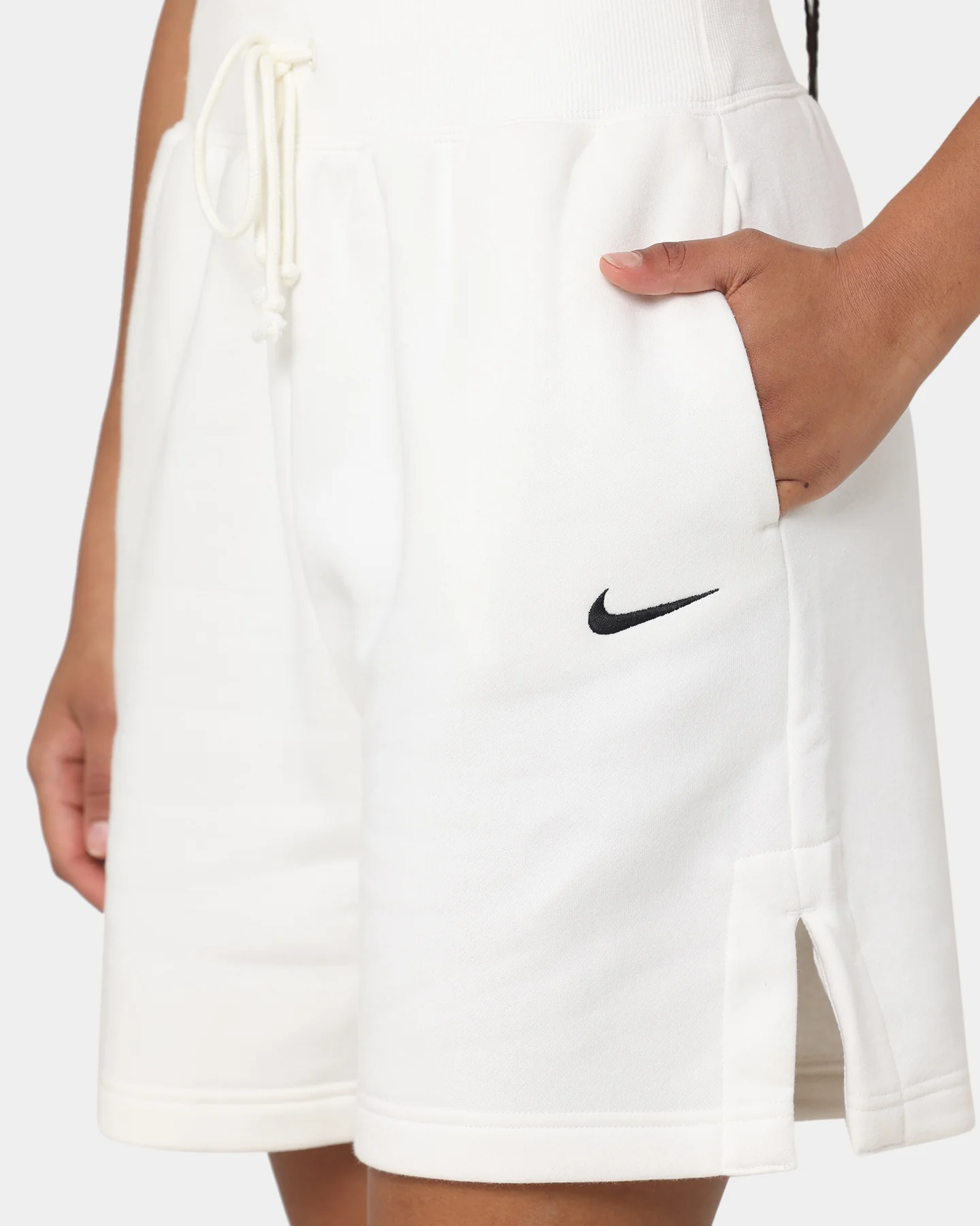 Nike Women's Nike Sportswear Phoenix Fleece High-Waisted Baller Shorts Sail/Black - Image 7