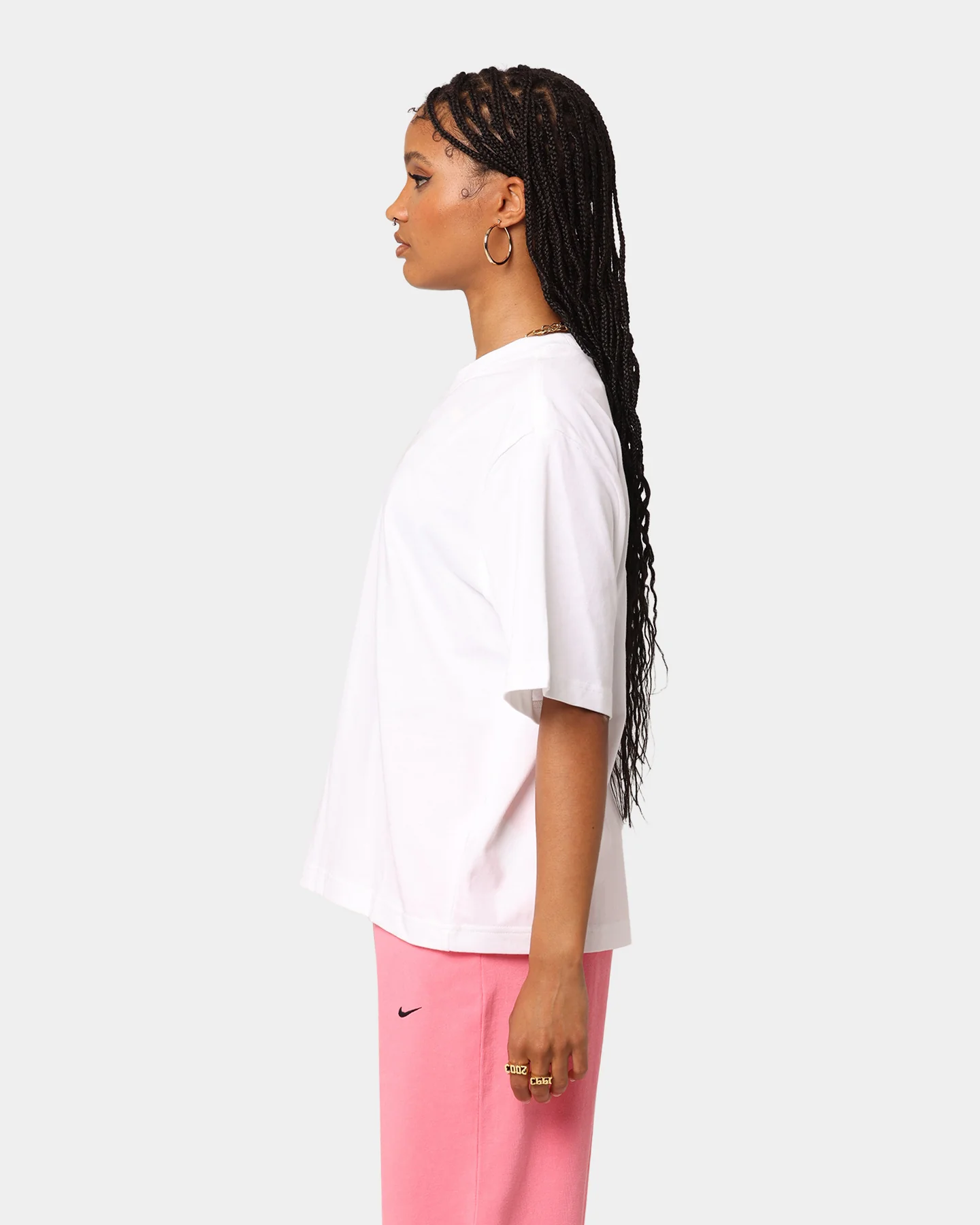 Nike Women's NSW Essential Boxy T-Shirt Black/White - Image 6