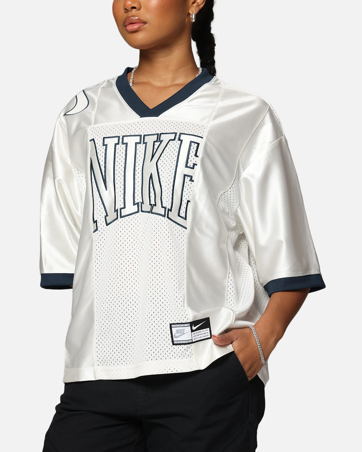 Nike Women's Oversized Graphic Jersey Sail - Image 6