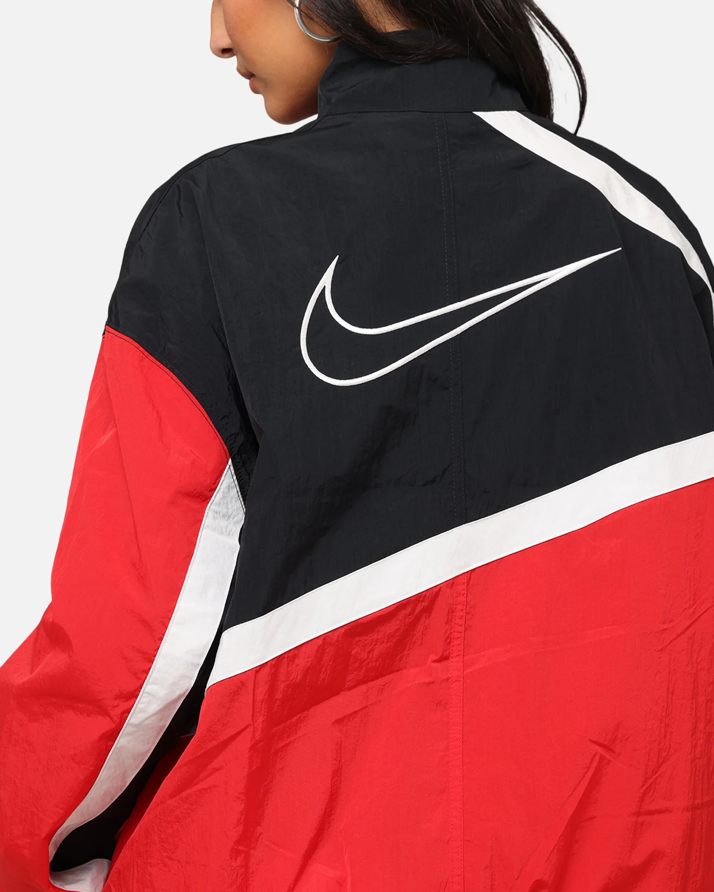 Nike Women's Oversized Street Woven Jacket University Red/Black/Sail - Image 8