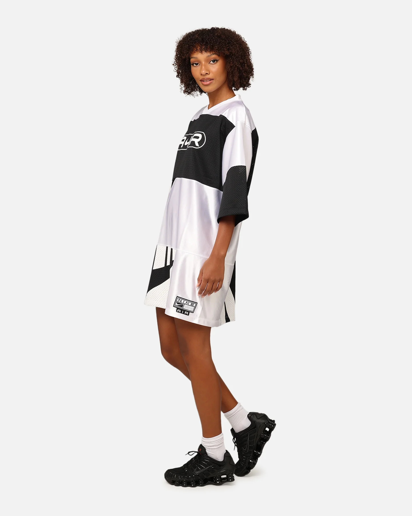 Nike Women's Sportswear Air Jersey Dress White/Black/White - Image 6