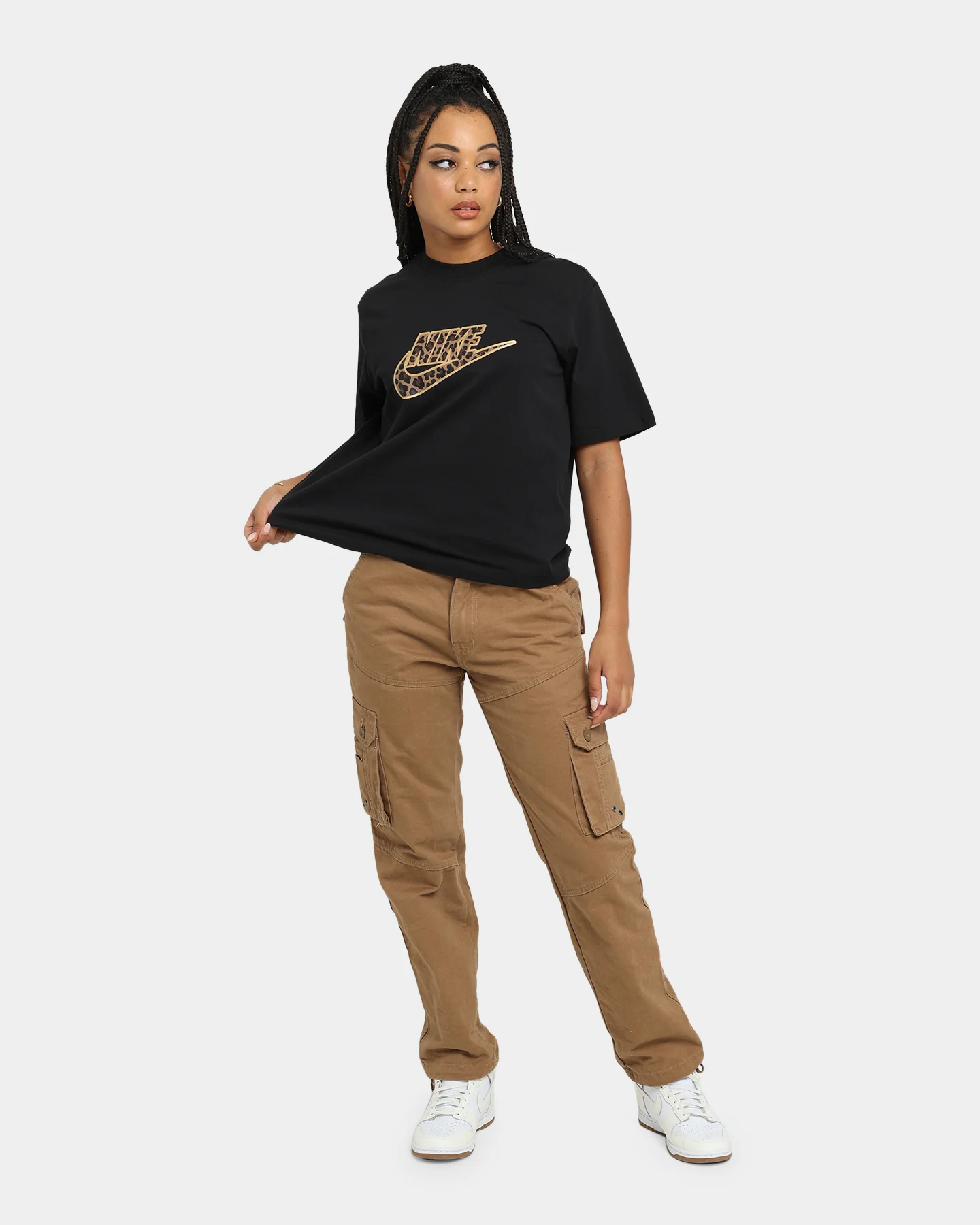Nike Women's Sportswear Boxy T-Shirt Black/Metallic - Image 2