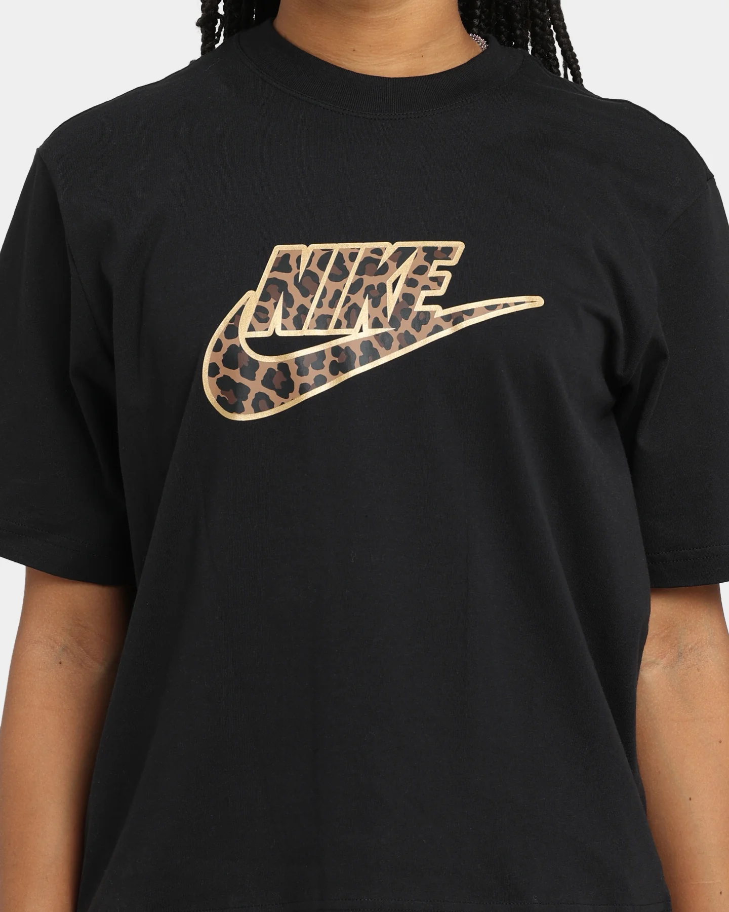 Nike Women's Sportswear Boxy T-Shirt Black/Metallic - Image 3