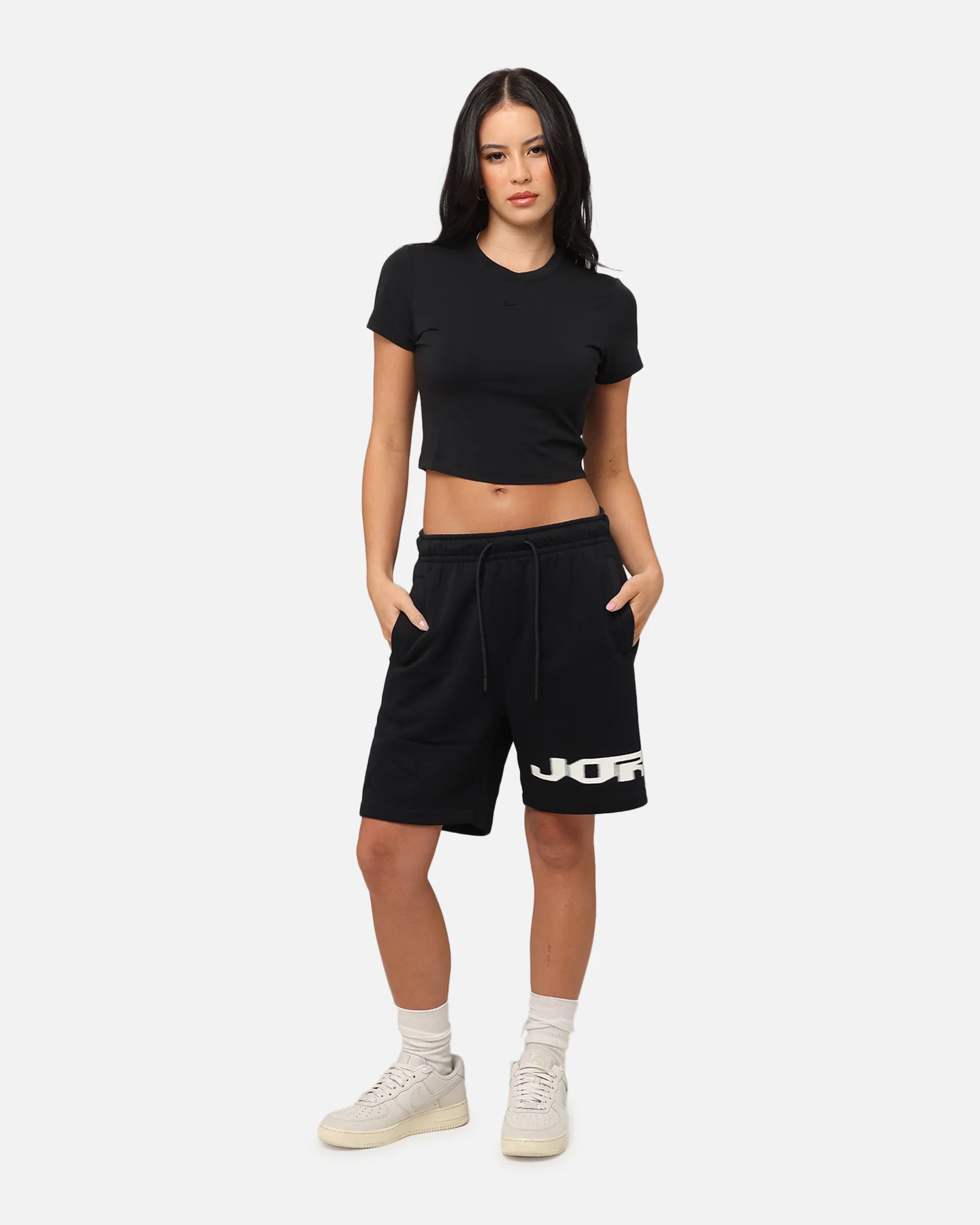 Nike Women's Sportswear Chill Knit Crop T-Shirt Black/Black - Image 2