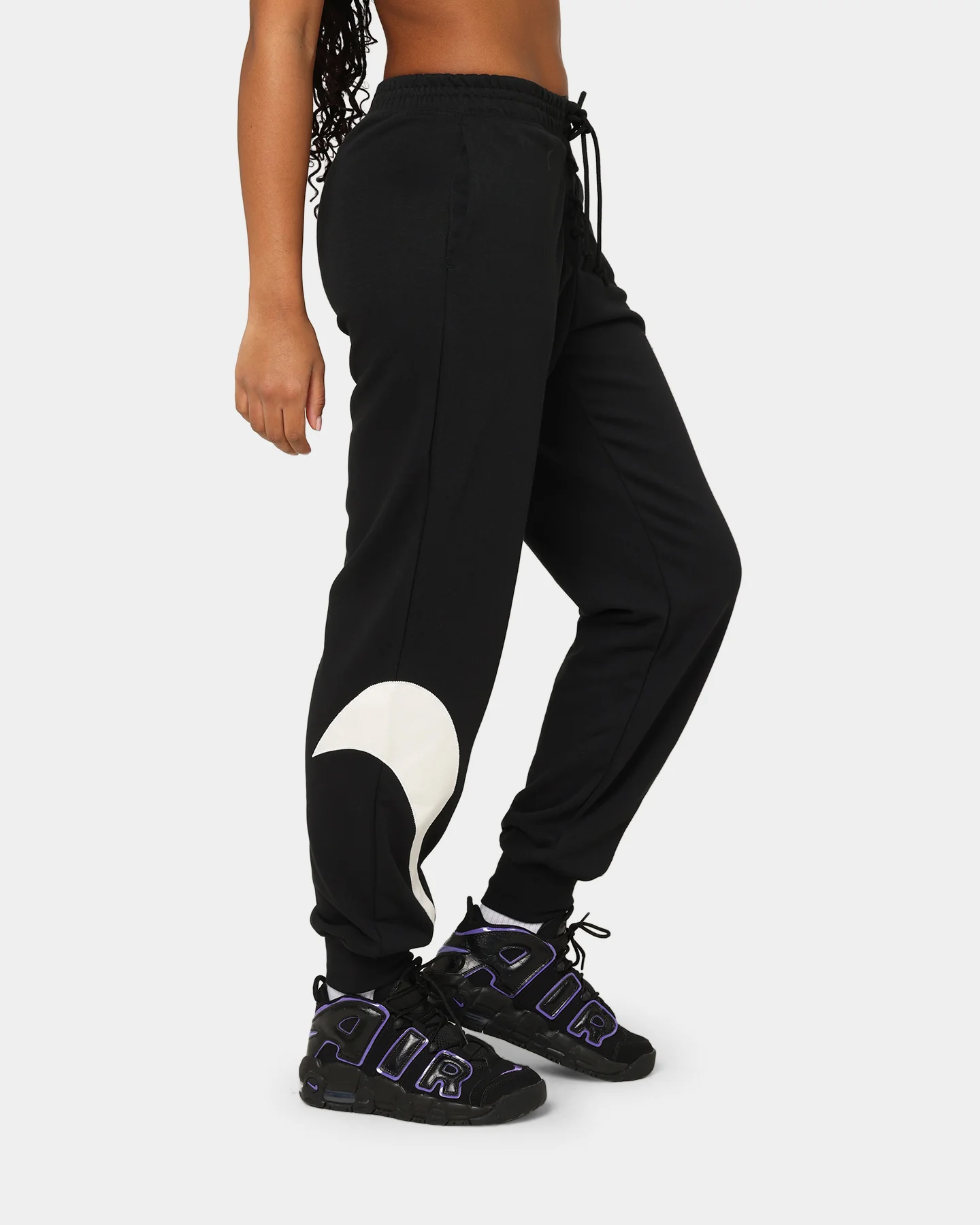 Nike Women's Sportswear Circa50 Fleece Pants Black/White - Image 5