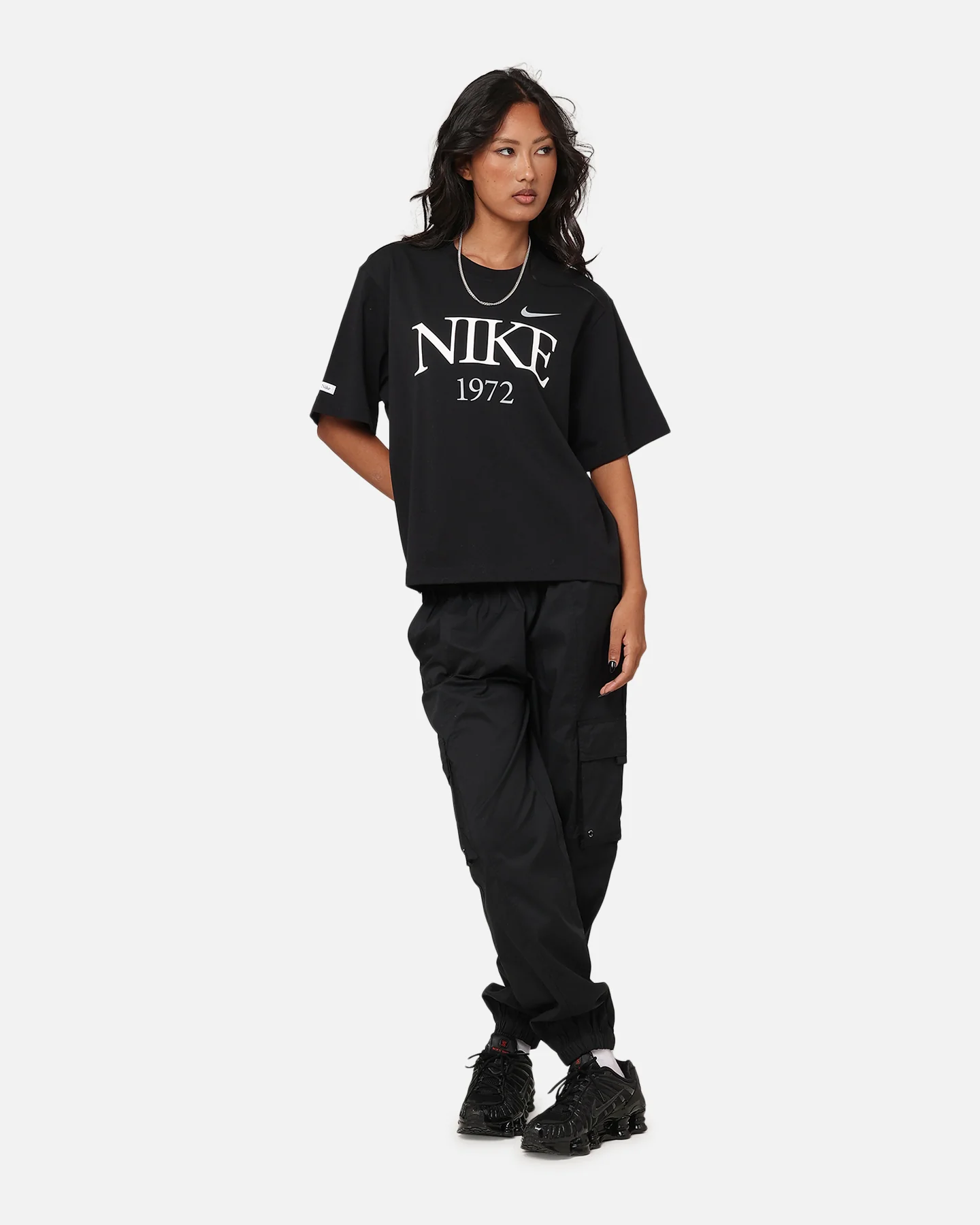 Nike Women's Sportswear Classic Boxy T-Shirt Black - Image 2