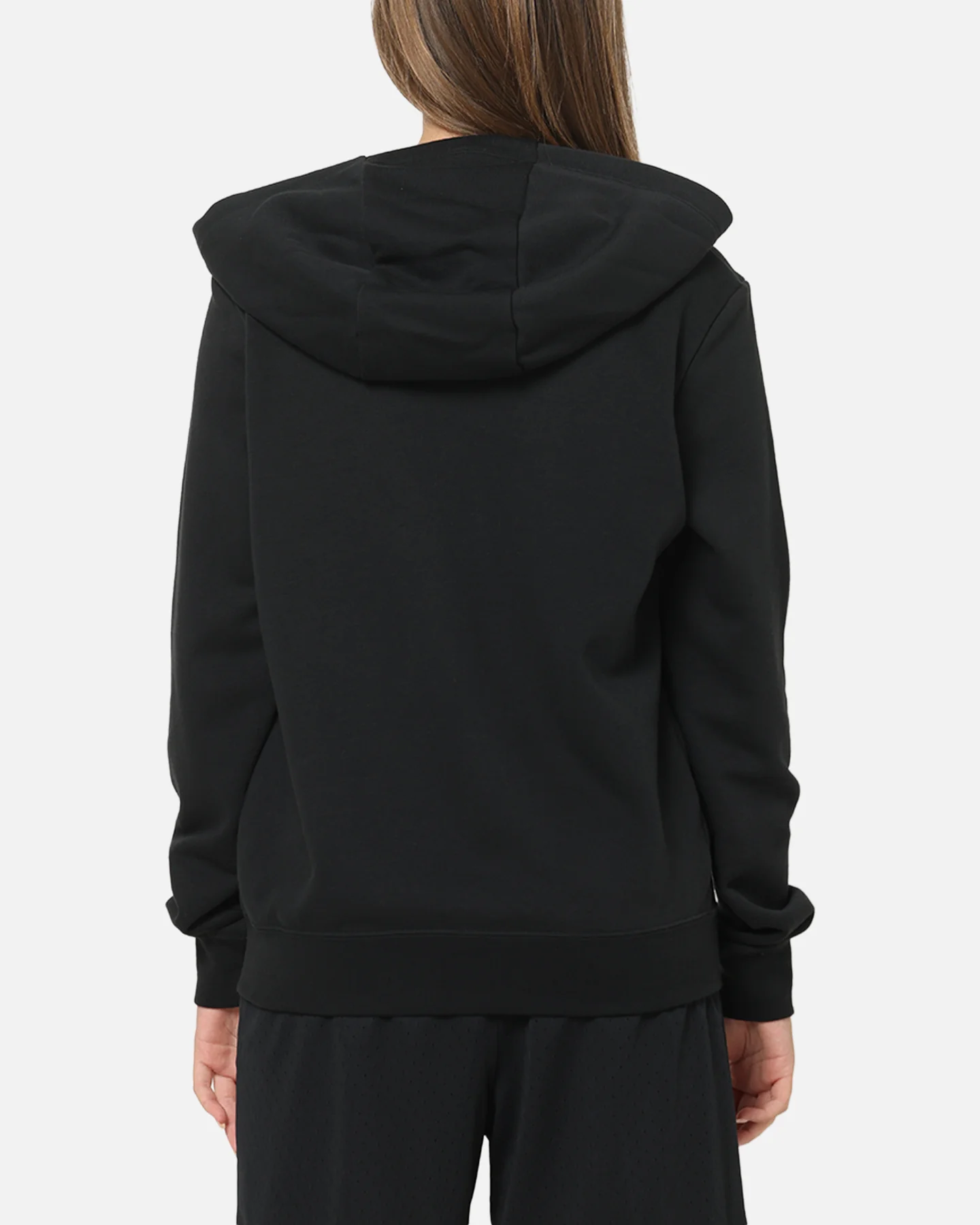 Nike Women's Sportswear Club Fleece Full-Zip Hoodie Black/White - Image 3