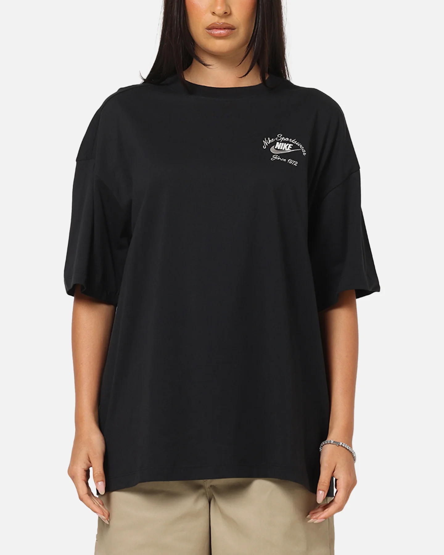 Nike Women's Sportswear Country Club Graphic Oversized T-Shirt Black - Image 2
