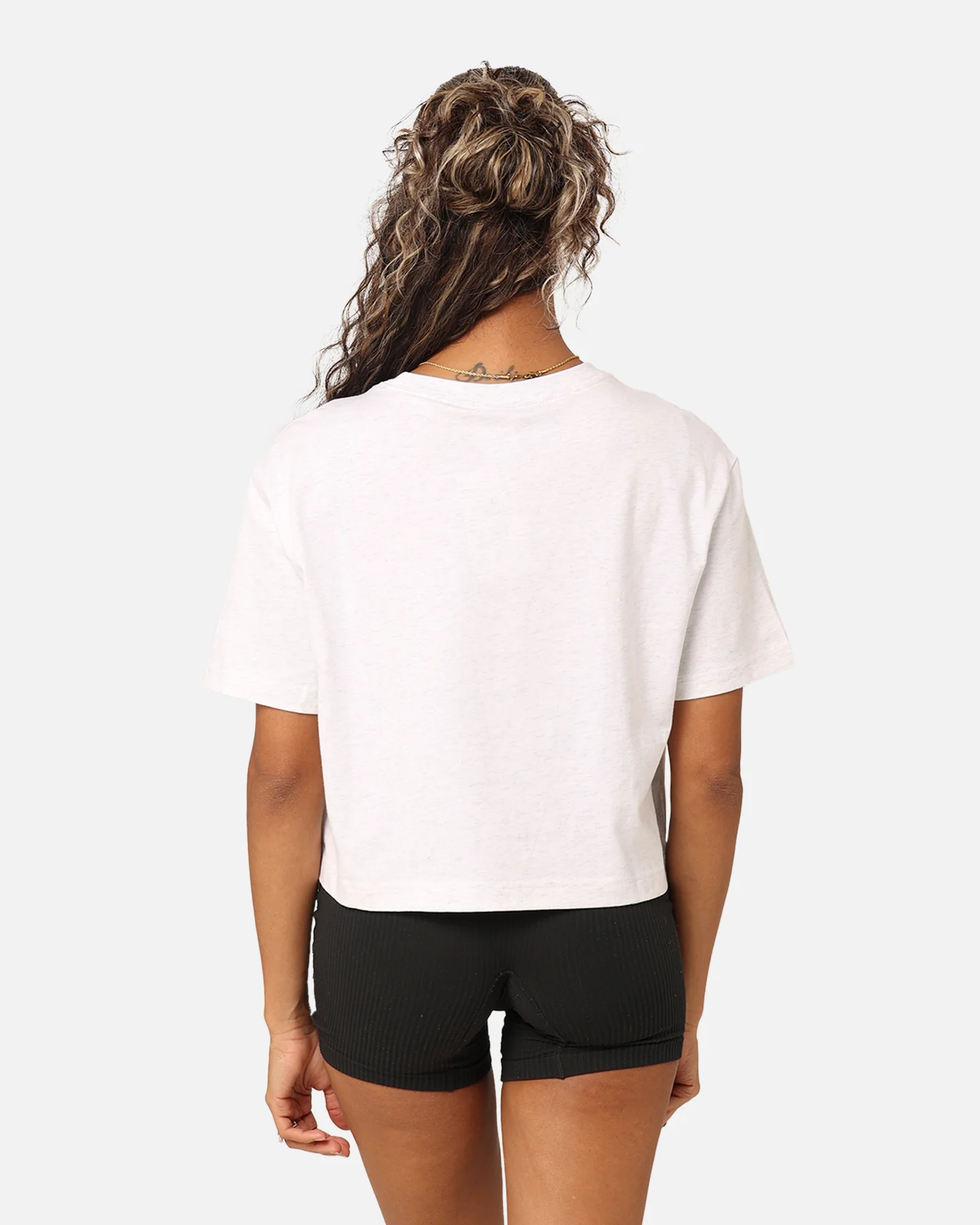Nike Women's Sportswear Cropped T-Shirt Birch Heather - Image 4