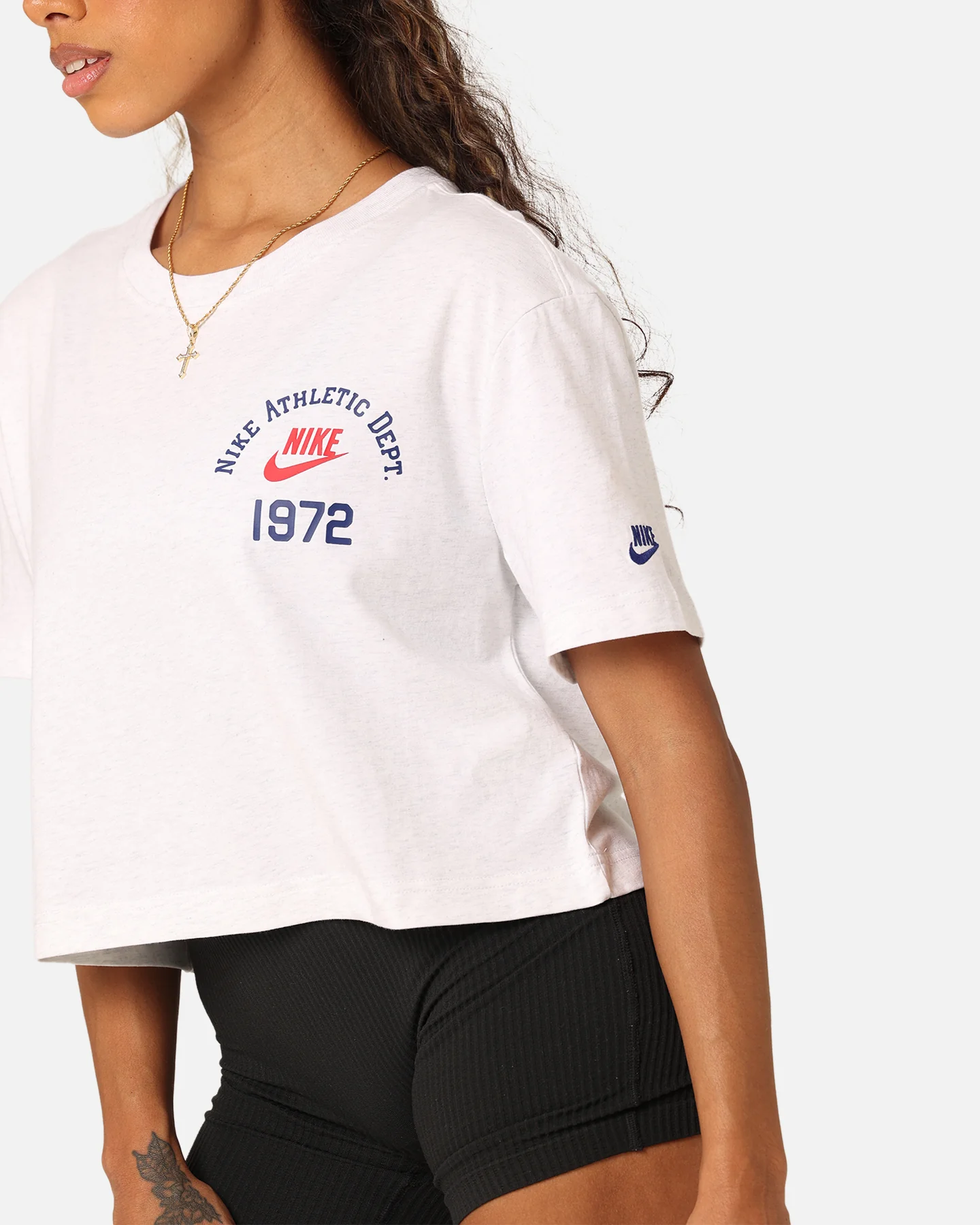 Nike Women's Sportswear Cropped T-Shirt Birch Heather - Image 7