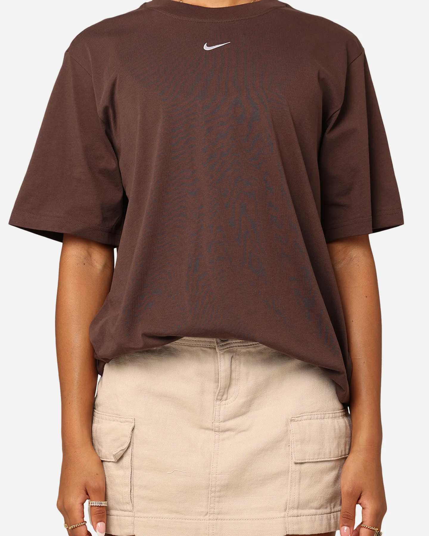 Nike Women's Sportswear Essential Boyfriend T-Shirt Baroque Brown - Image 3