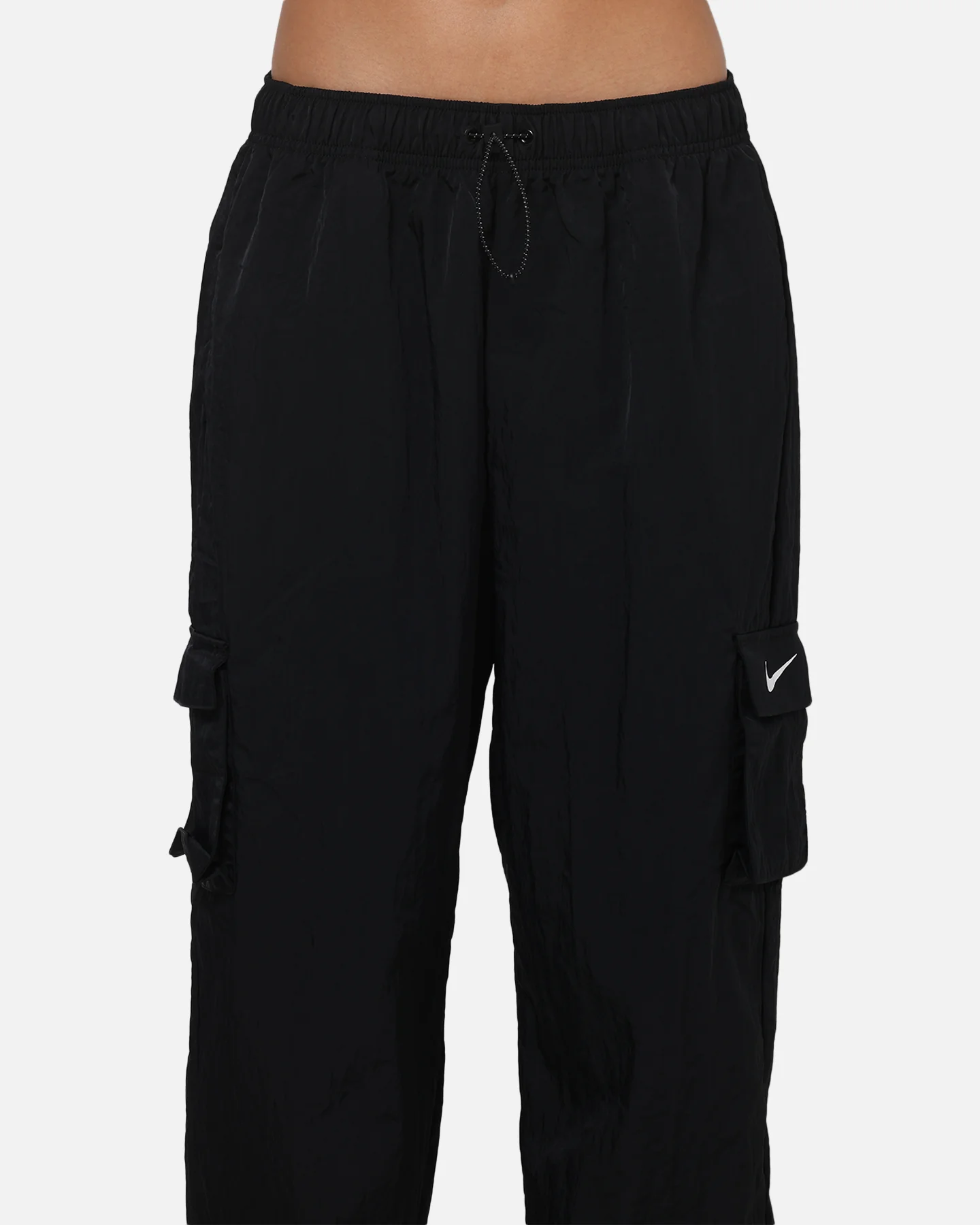 Nike Women's Sportswear Essential High-Rise Woven Cargo Pants Black/White - Image 7