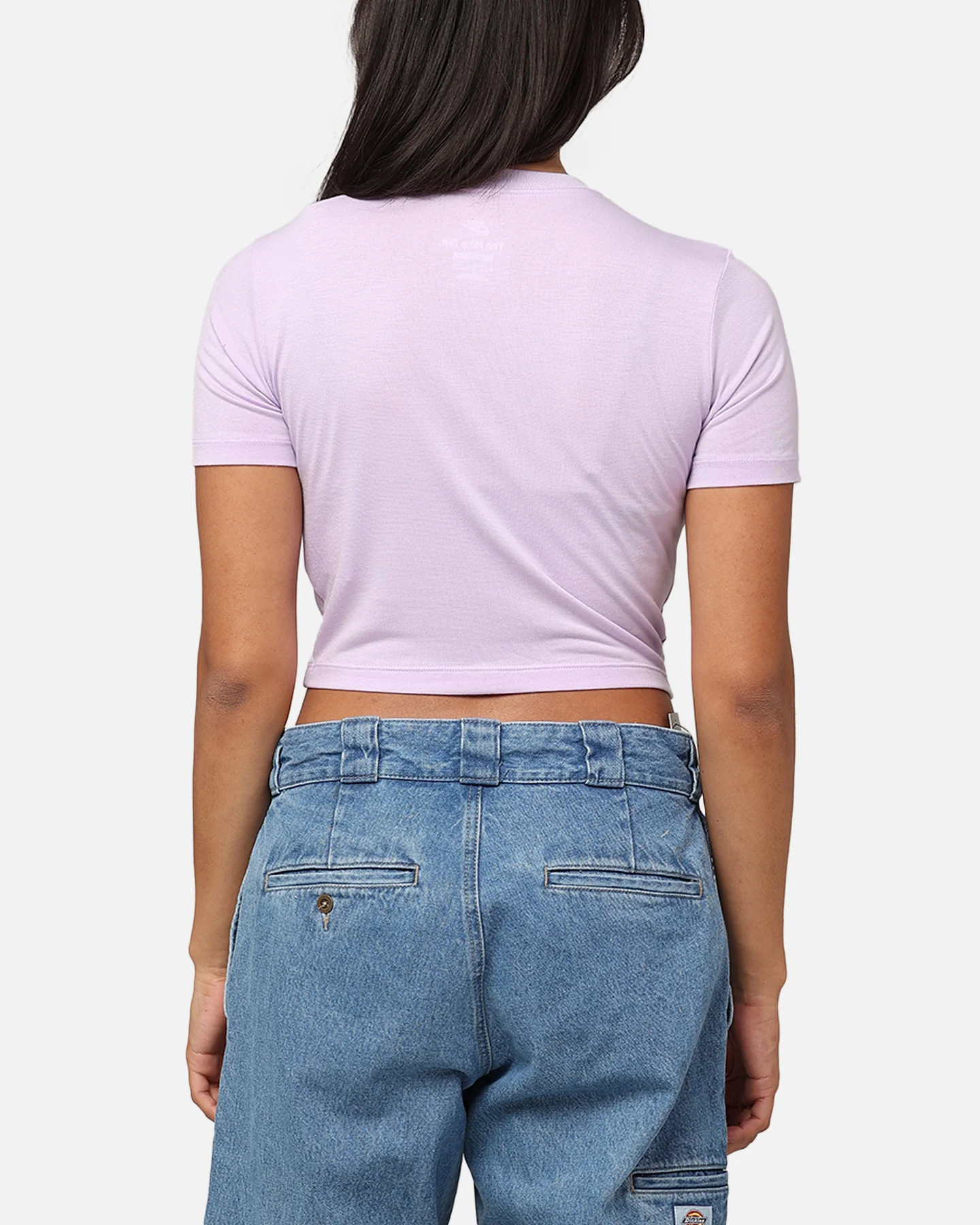 Nike Women's Sportswear Essential Slim Cropped T-Shirt Violet Mist/White - Image 3