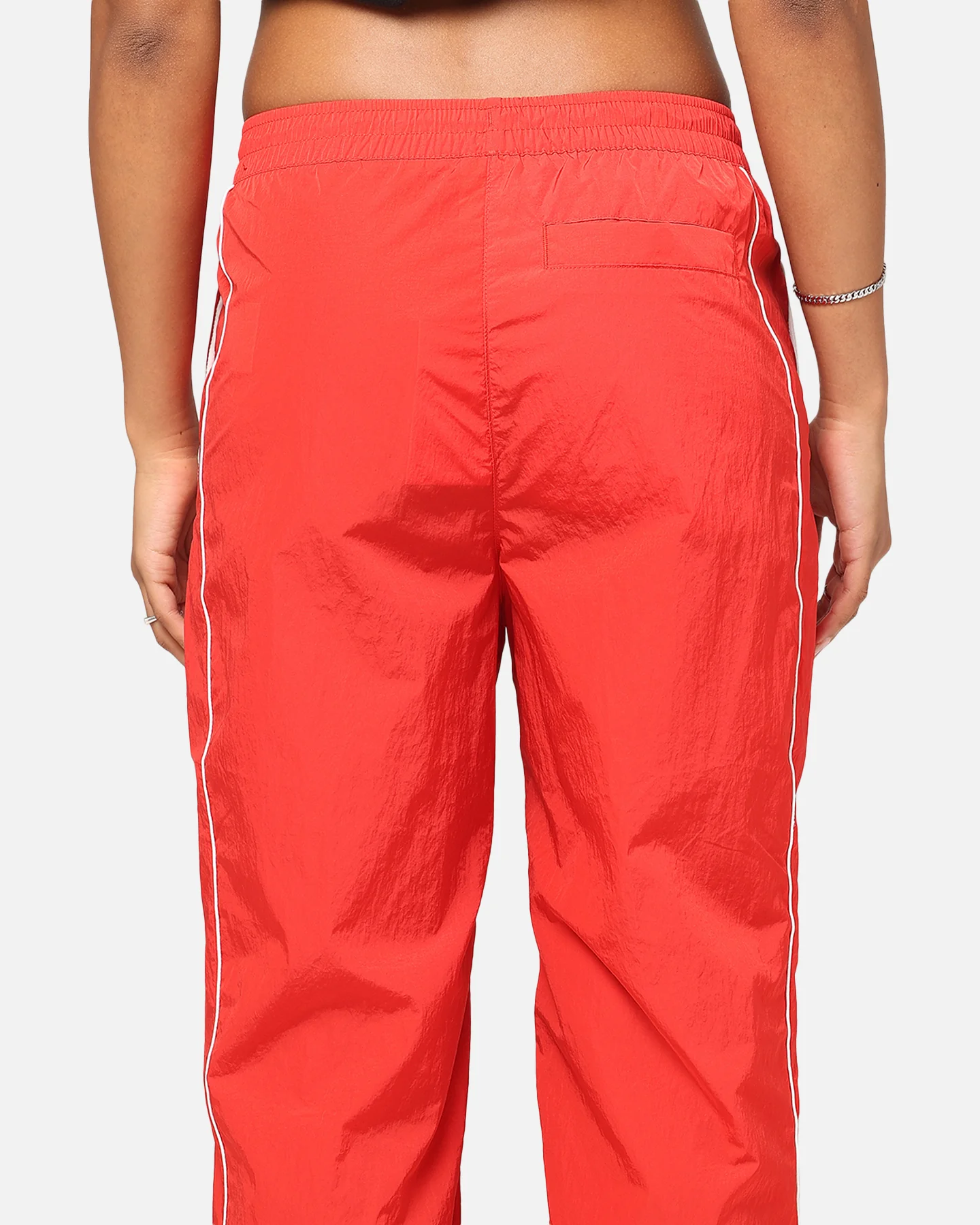 Nike Women's Sportswear High-Waisted Woven Open-Hem Pants University Red/Sail - Image 7