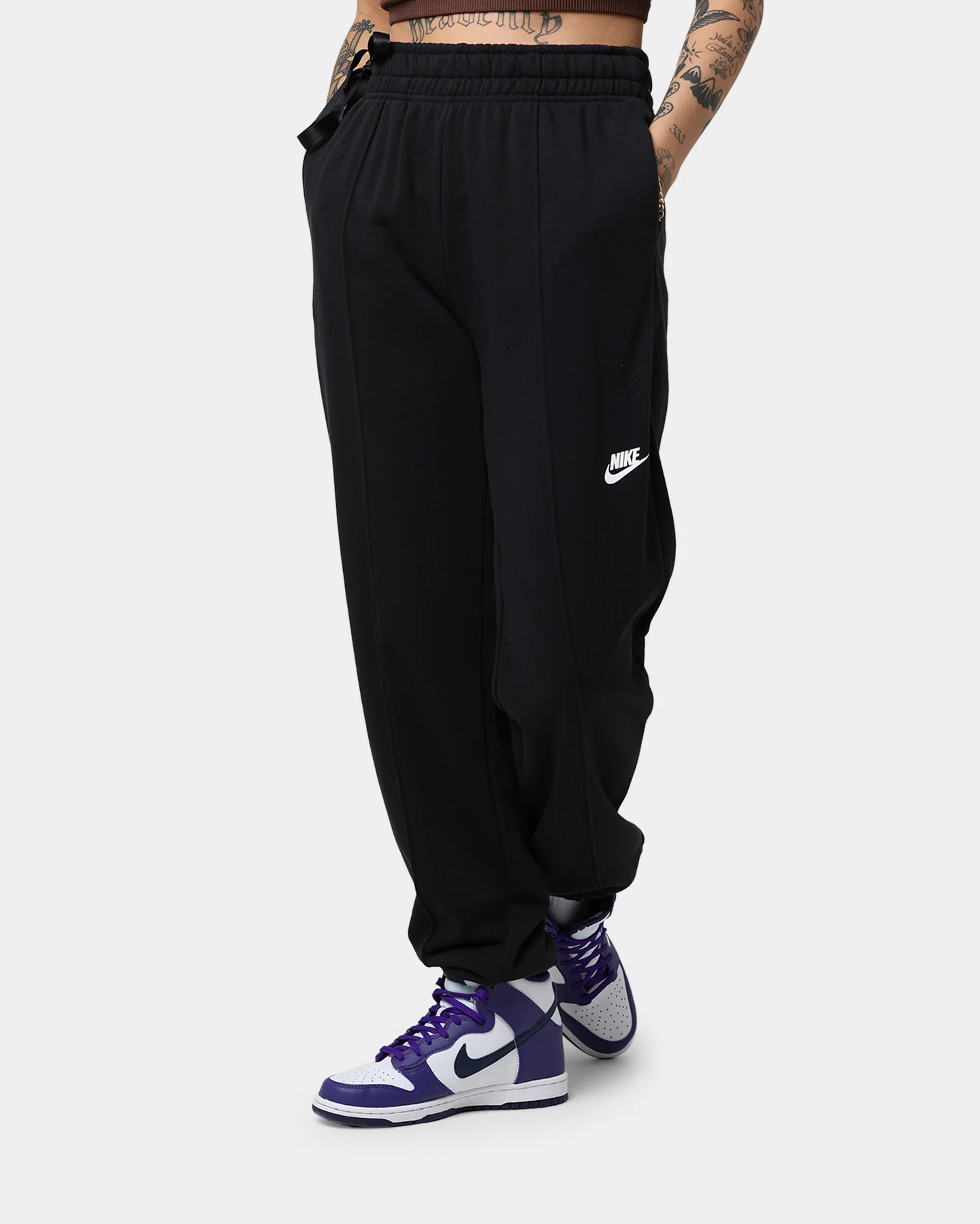 Nike Women's Sportswear Loose Fleece Dance Pants Black - Image 3