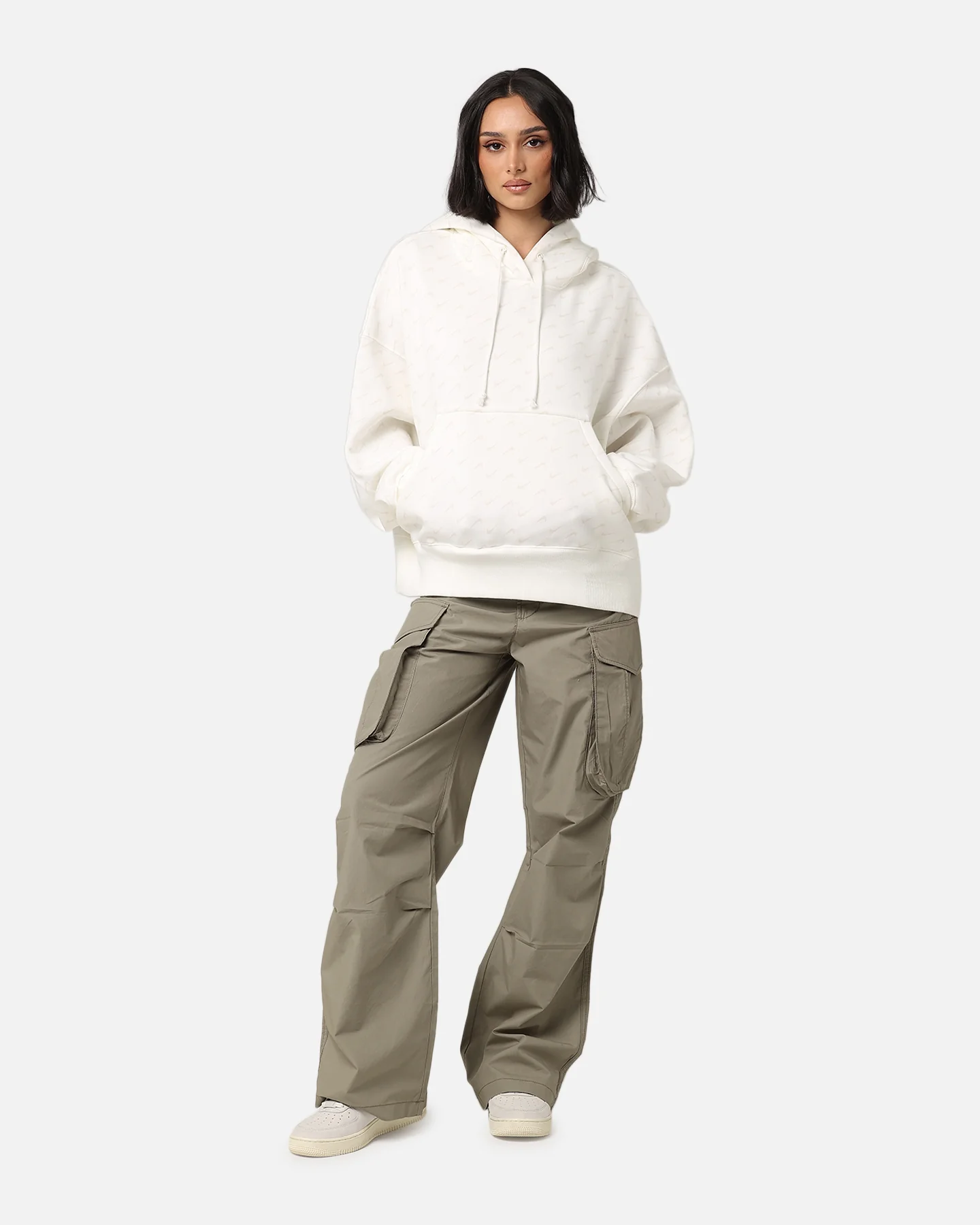 Nike Women's Sportswear Pheonix Oversized Fleece Hoodie Sail - Image 2