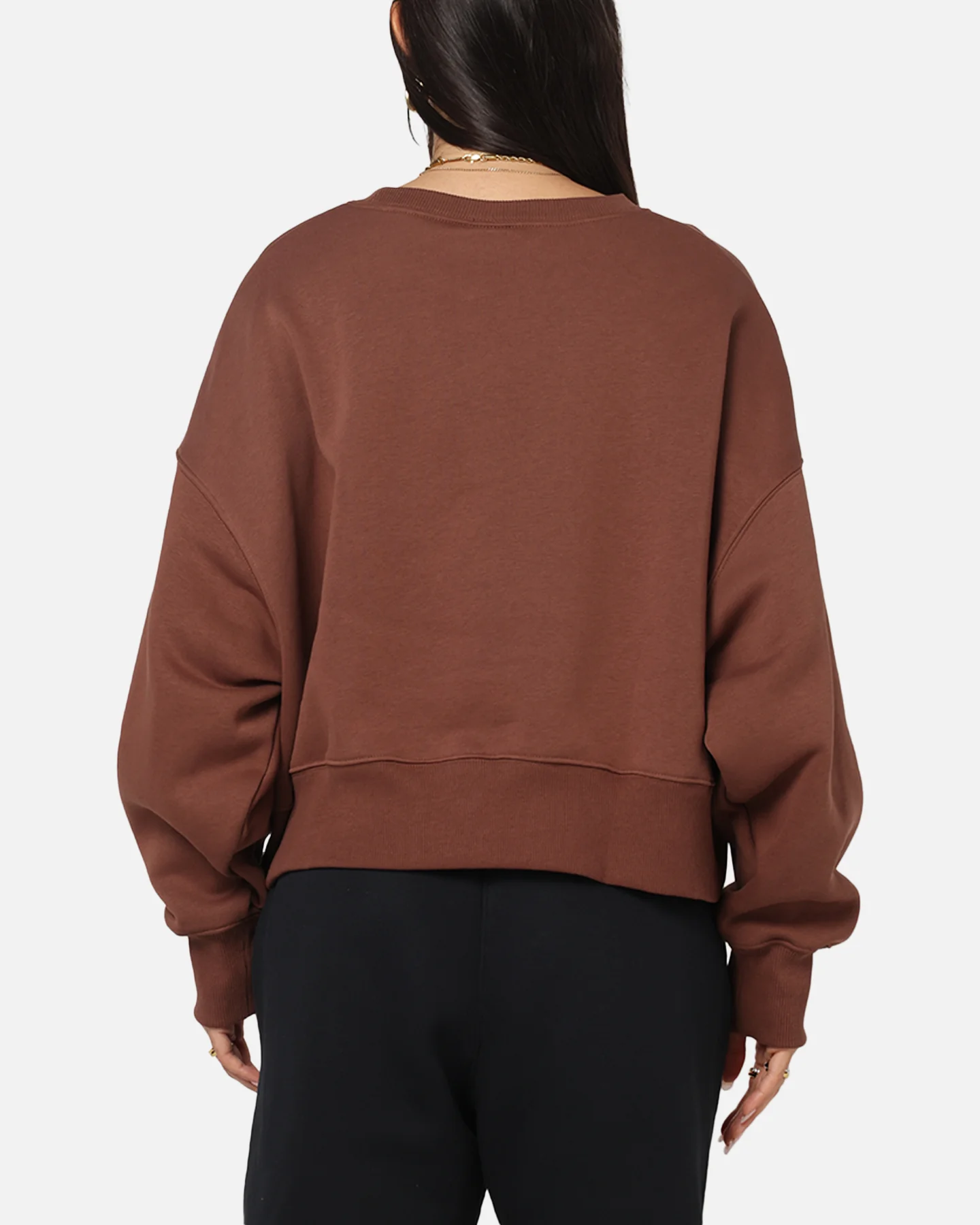 Nike Women's Sportswear Phoenix Fleece Crewneck Archaeo Brown/Sail - Image 3