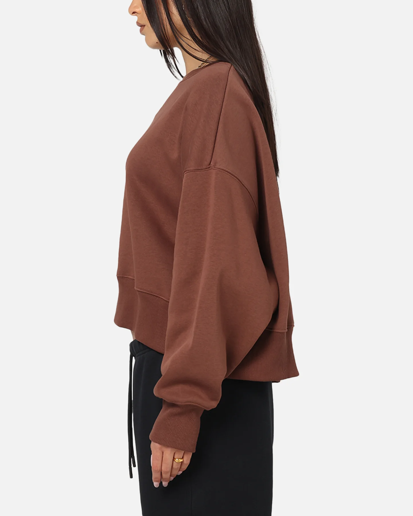 Nike Women's Sportswear Phoenix Fleece Crewneck Archaeo Brown/Sail - Image 5