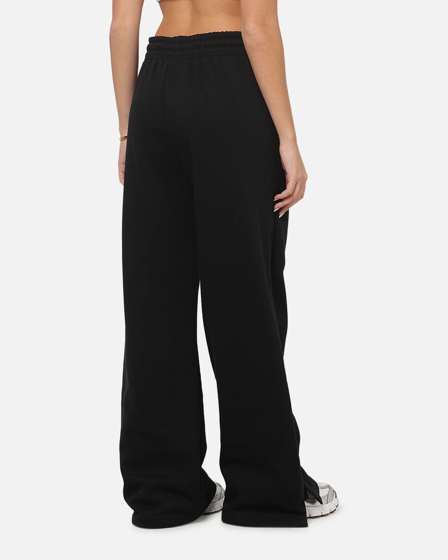 Nike Women's Sportswear Phoenix Fleece High Waisted Wide Leg Sweat Pants Black/Sail - Image 6