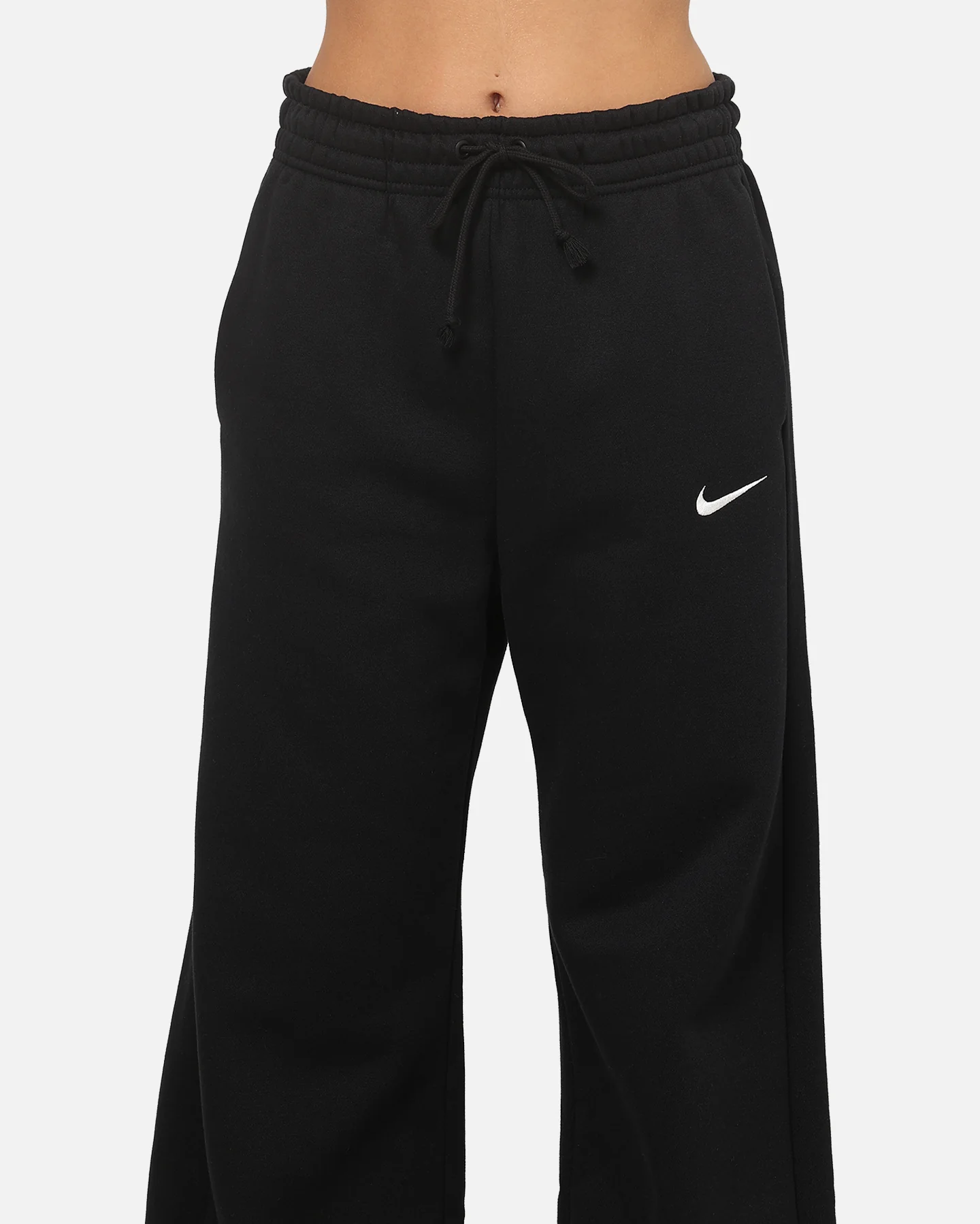 Nike Women's Sportswear Phoenix Fleece High Waisted Wide Leg Sweat Pants Black/Sail - Image 7