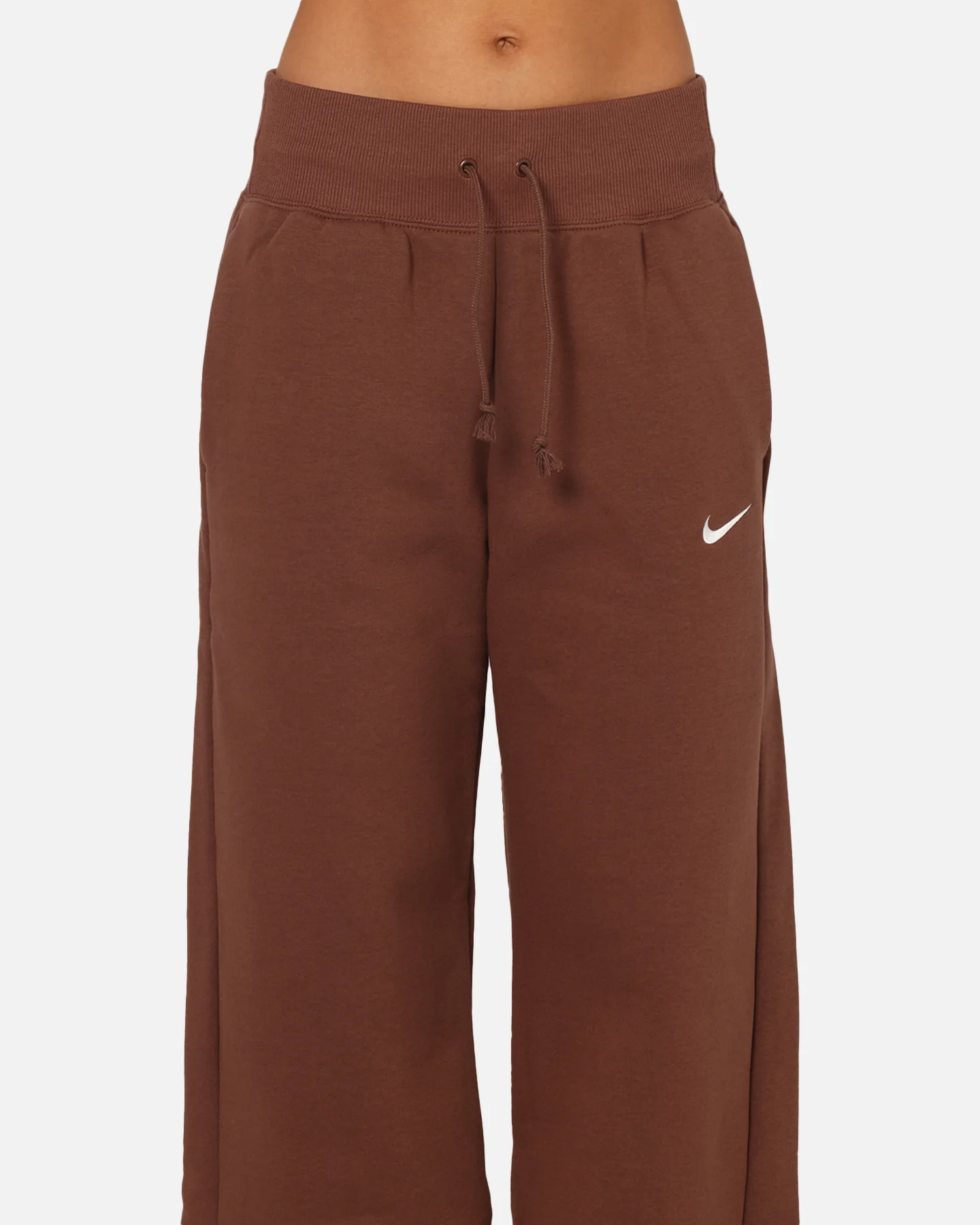Nike Women's Sportswear Phoenix Fleece High Waisted Wide Leg Sweat Pants Fauna Brown/Sail - Image 7