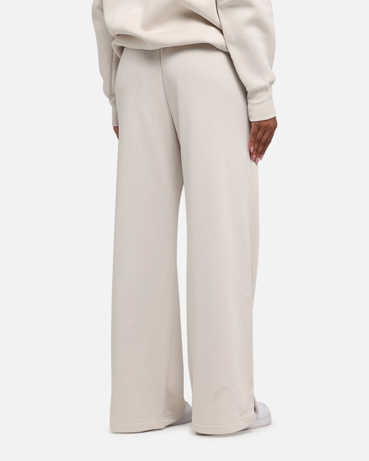 Nike Women's Sportswear Phoenix Fleece High Waisted Wide Leg Sweat Pants Lt Orewood Brown/Sail - Image 5