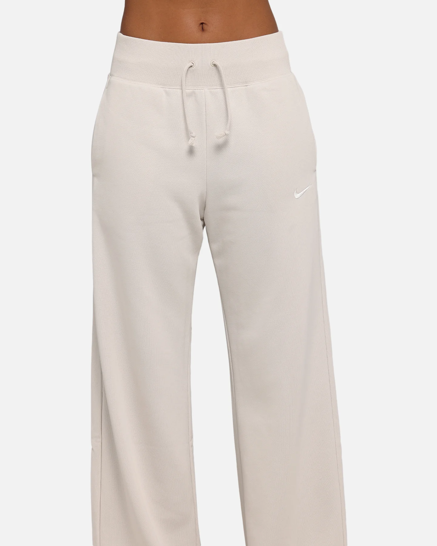 Nike Women's Sportswear Phoenix Fleece High Waisted Wide Leg Sweat Pants Lt Orewood Brown/Sail - Image 7