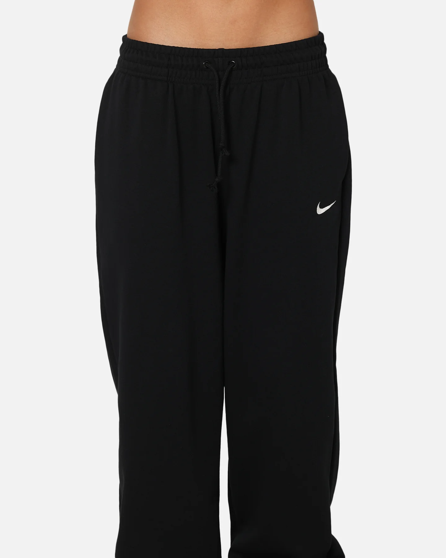 Nike Women's Sportswear Phoenix Fleece Oversized French Terry Sweatpants Black/Sail - Image 7