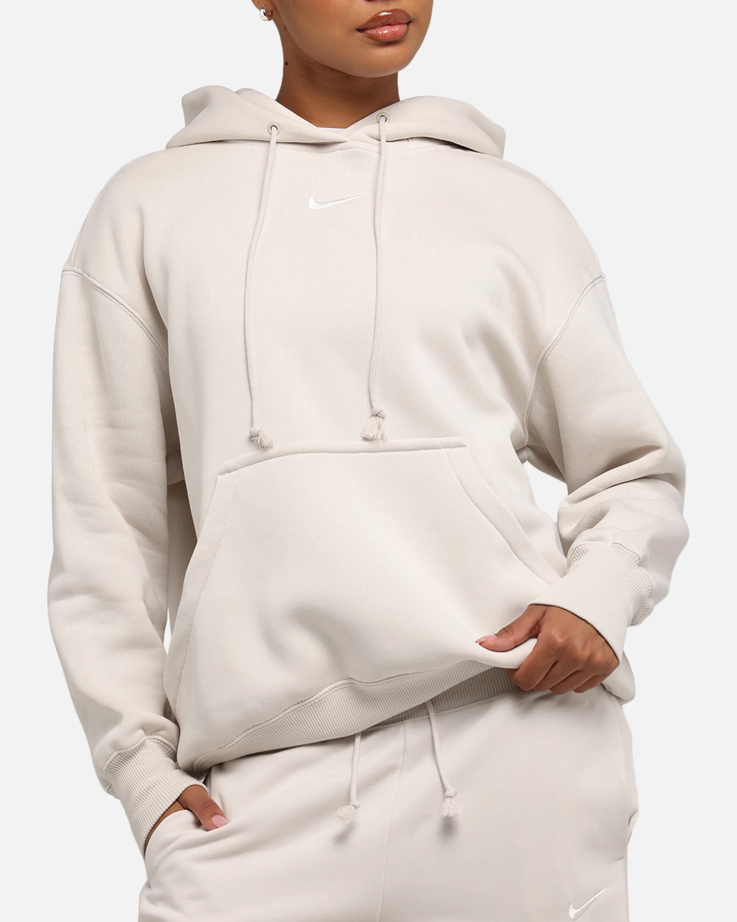 Nike Women's Sportswear Phoenix Fleece Oversized Pullover Hoodie Lt Orewood Brown/Sail - Image 6