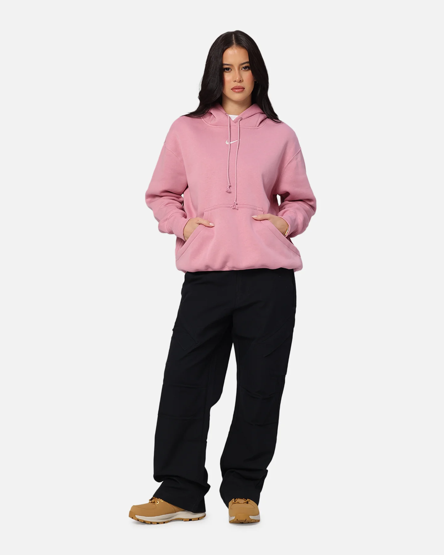 Nike Women's Sportswear Phoenix Fleece Oversized Pullover Hoodie Pink - Image 2