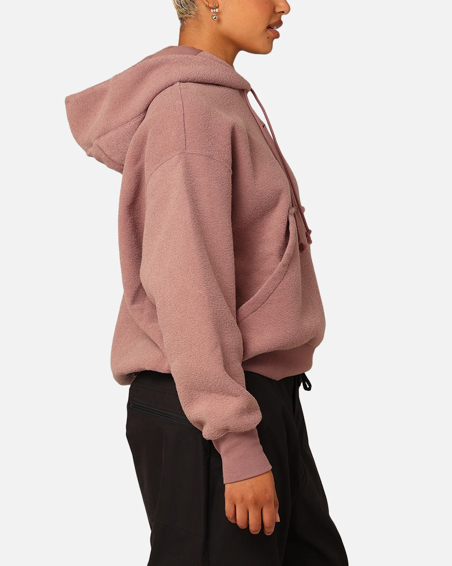Nike Women's Sportswear Phoenix Plush Cosy Fleece Hoodie Smokey Mauve/Black - Image 5