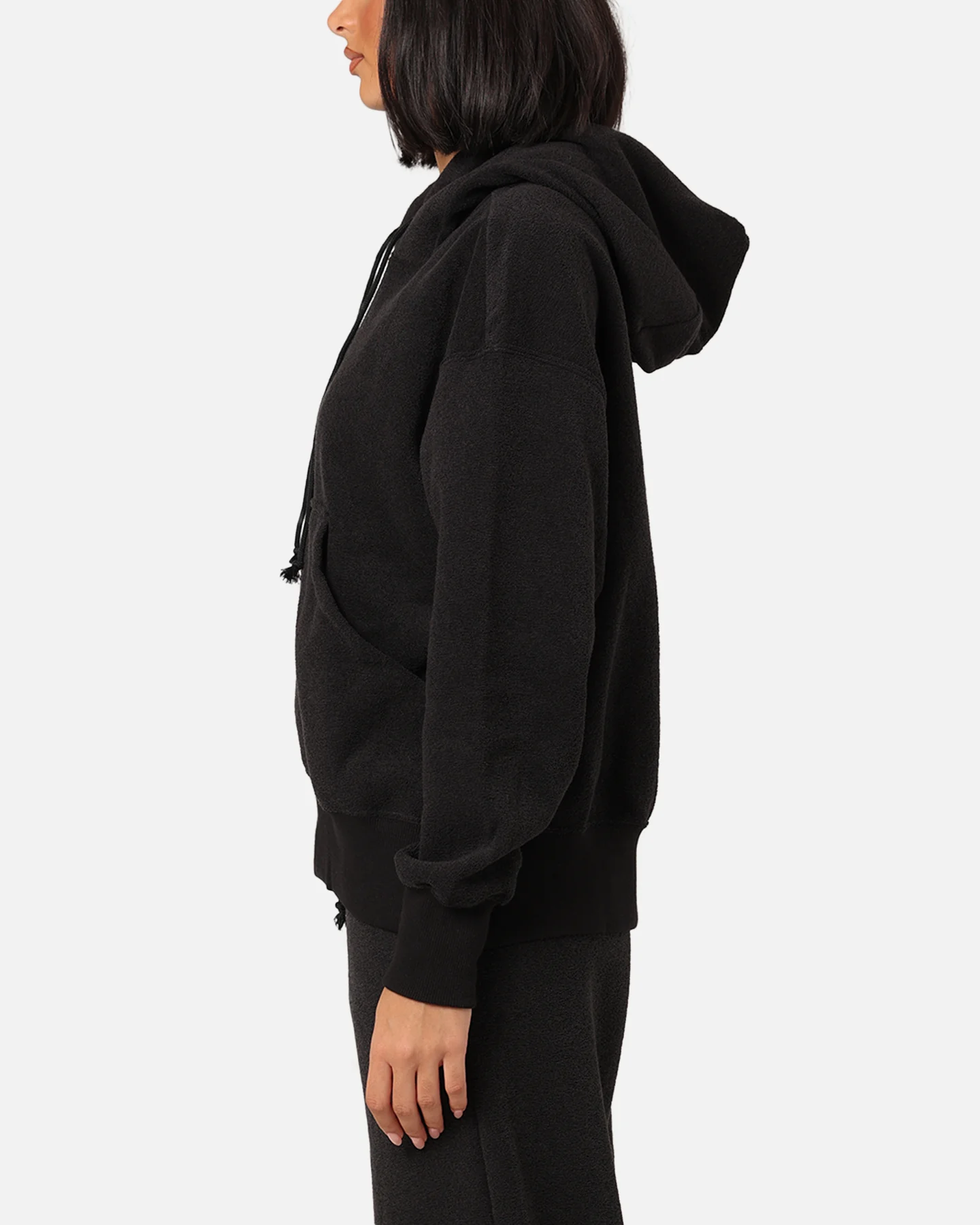 Nike Women's Sportswear Phoenix Plush Oversized Cosy Fleece Hoodie Black/Sail - Image 5